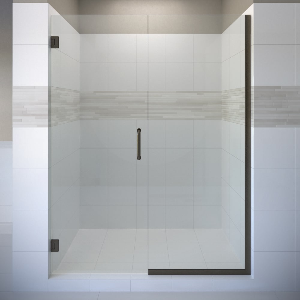 Basco Celesta 46-1/16-in to 47-in x 76-in Single Frameless Pivot Frameless  Soft Close Alcove Shower Door in the Shower Doors department at