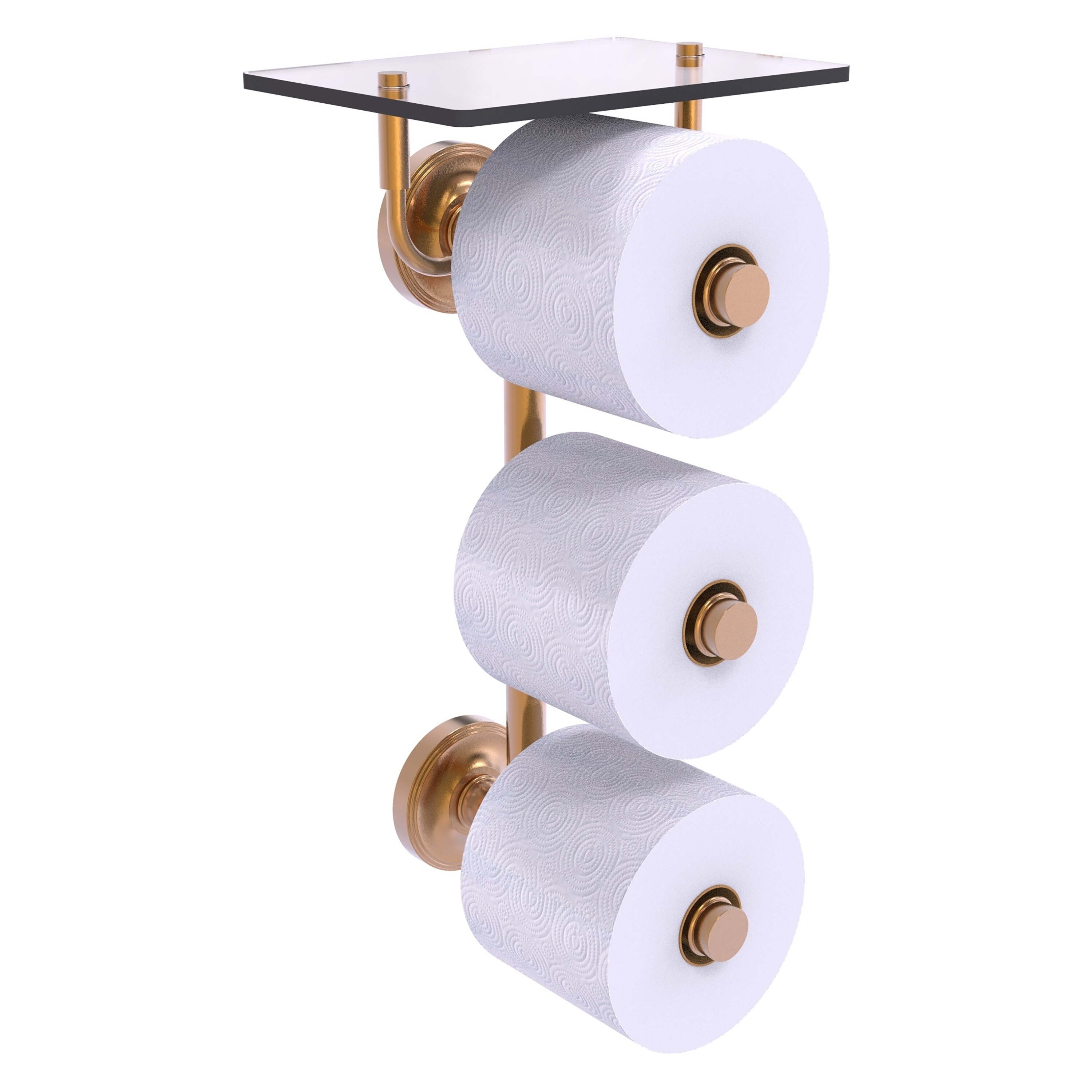Allied Brass PR-35-3VS-BBR Prestige Regal Brushed Bronze Wall mount Double post Toilet Paper Holder 3 -Rolls