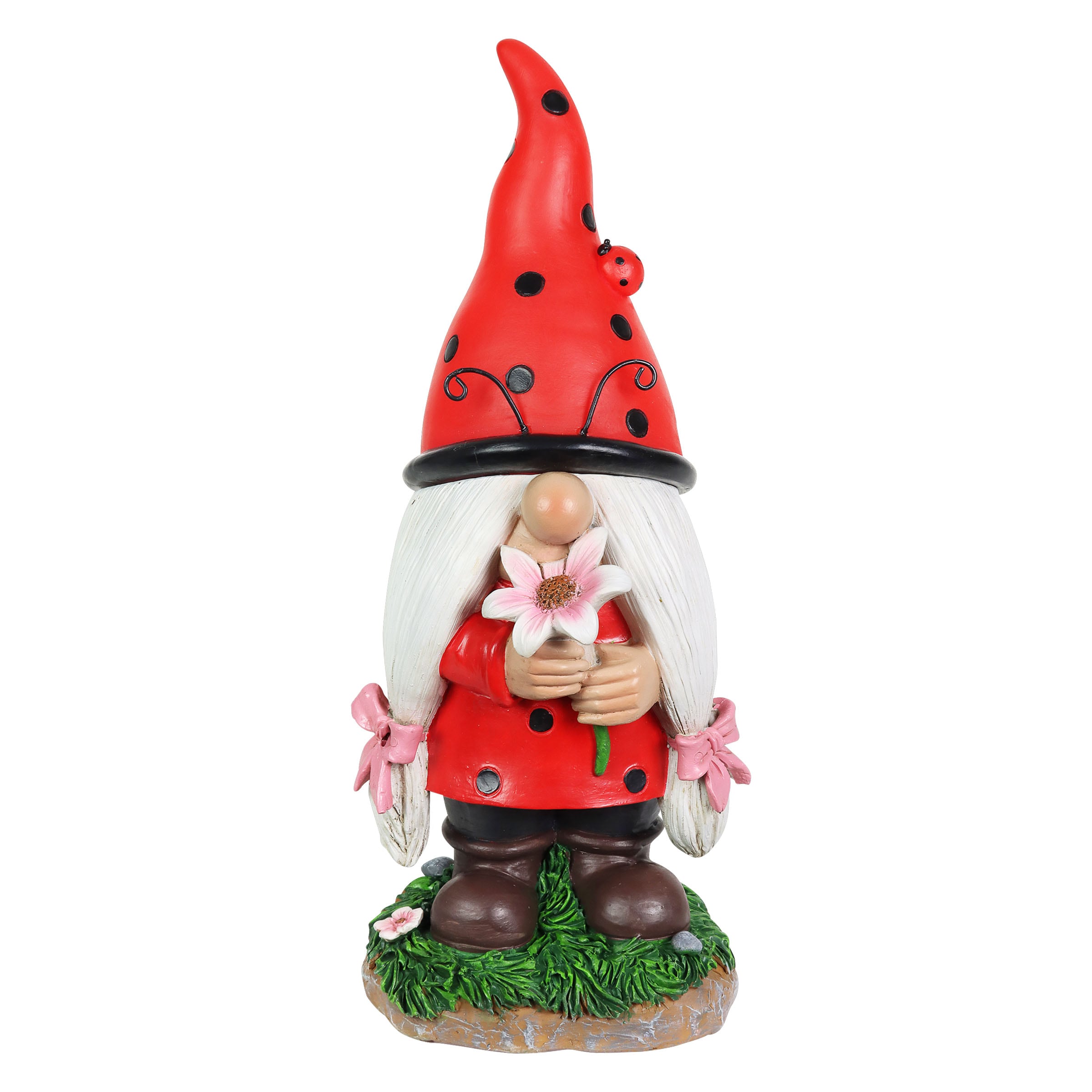 Exhart 72670-RS 12.4-Inches H x 4.92-Inches W Multiple colors/finishes Gnome Garden Statue