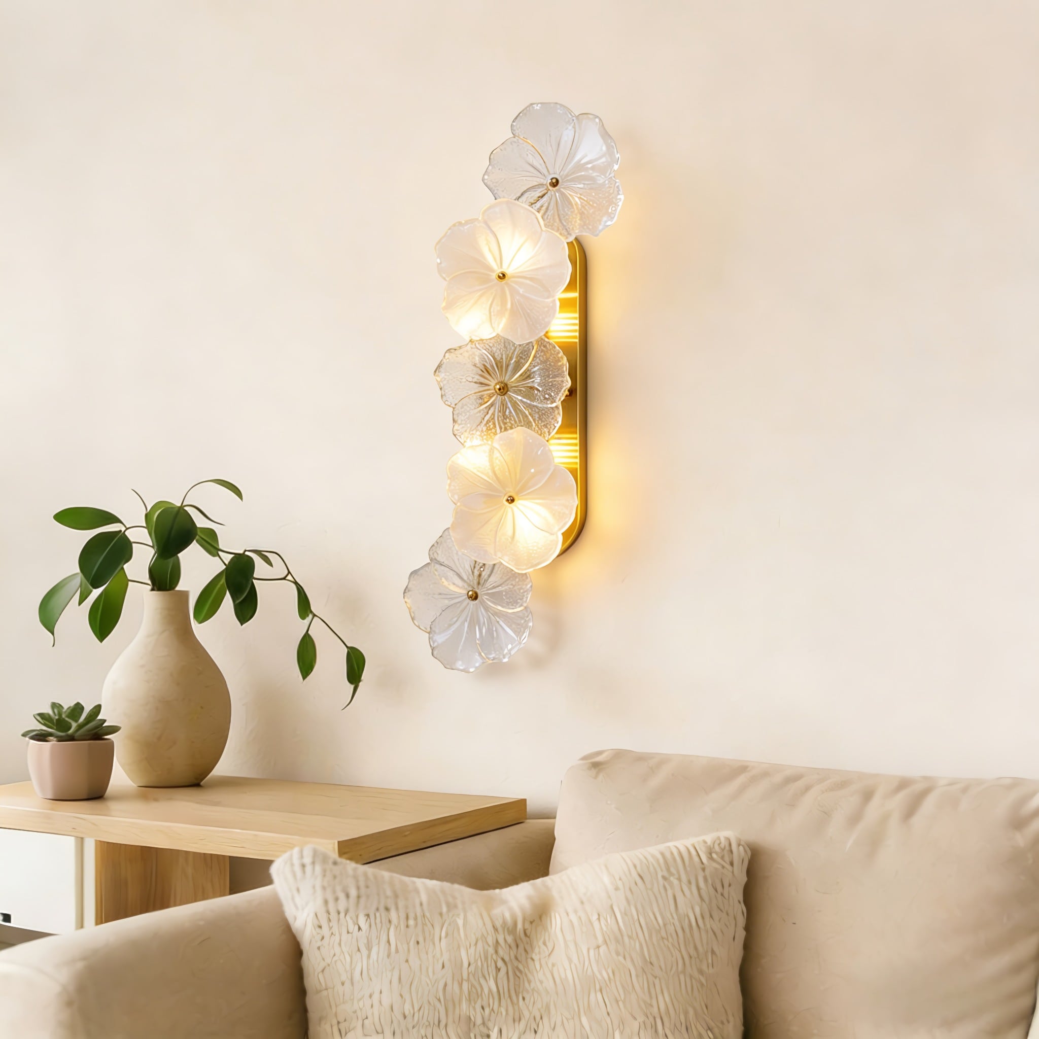 EFPERFECT 4 Head French-style Light Luxury Flower Wall Lamps