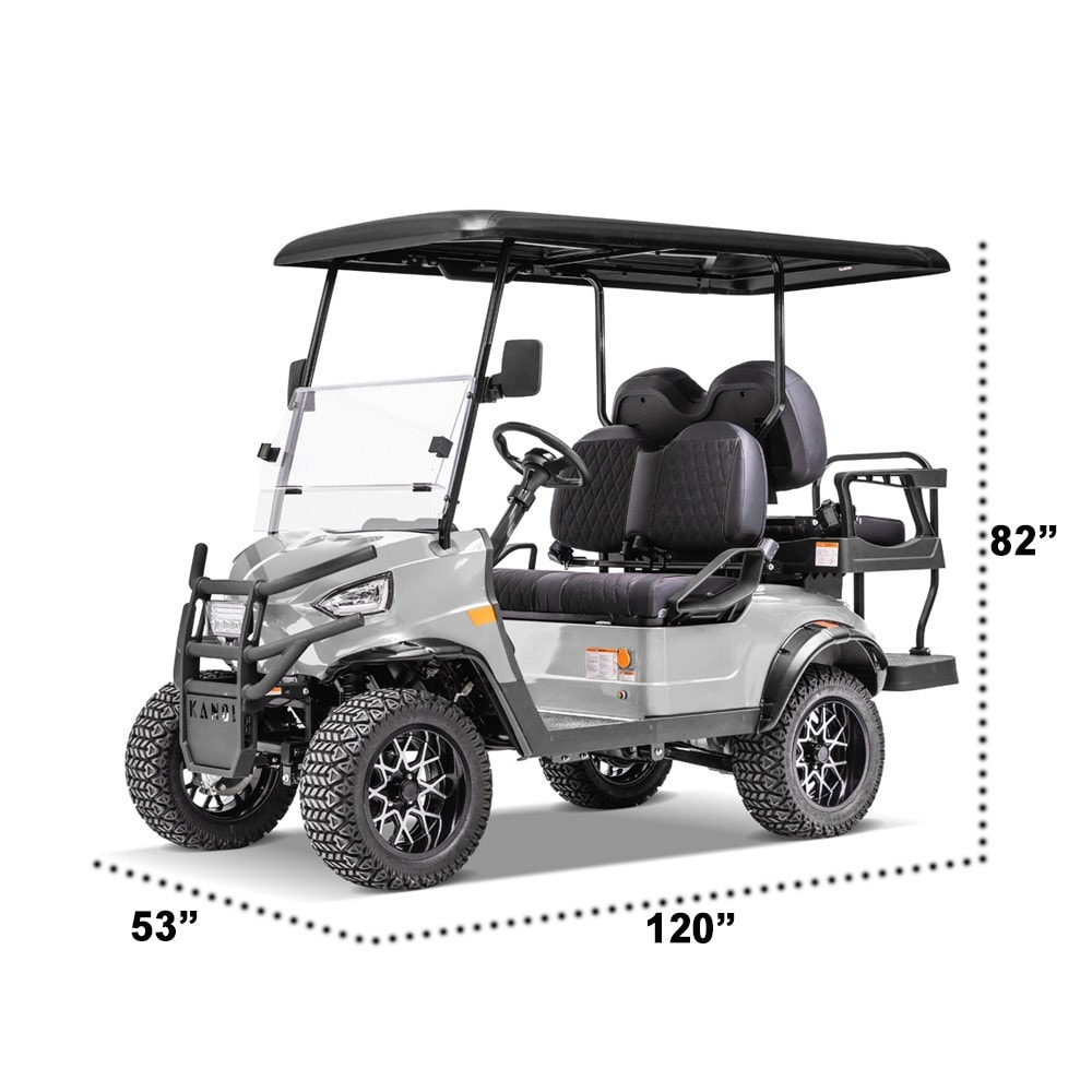 KANDI 4 Seat Electric Golf Cart- Matte Black in the UTVs & Golf Carts  department at