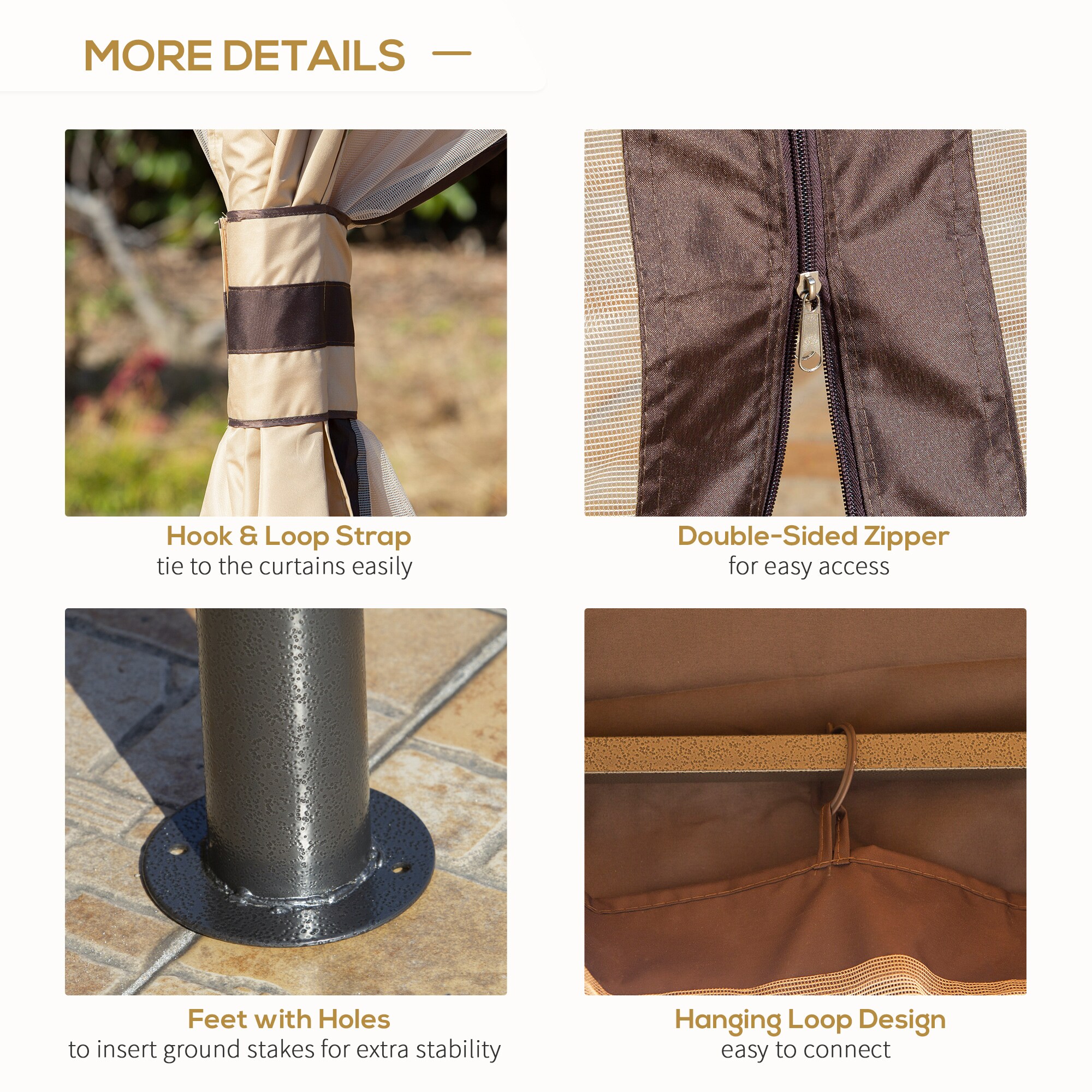 Outsunny 84C-210BG Wood-Resin-Gazebos - View #8