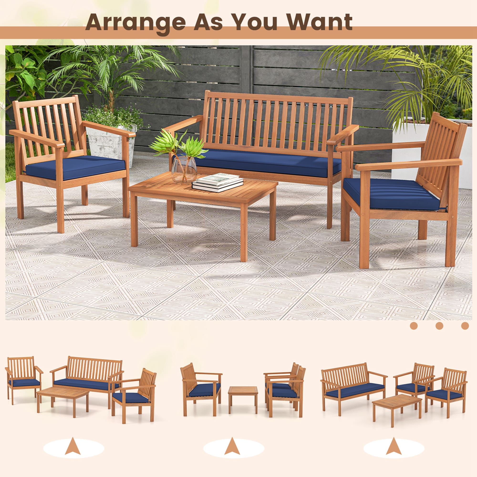 Costway HCST01022 Patio-Conversation-Sets - View #4