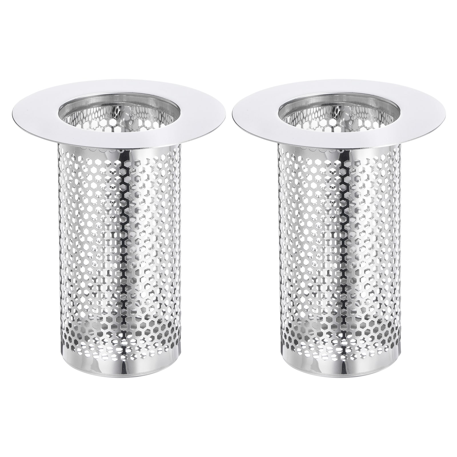 Unique Bargains - 2pcs Shower Drain Strainer 3.1-Inch x 2-Inch Stainless Steel Floor Drain Strain...