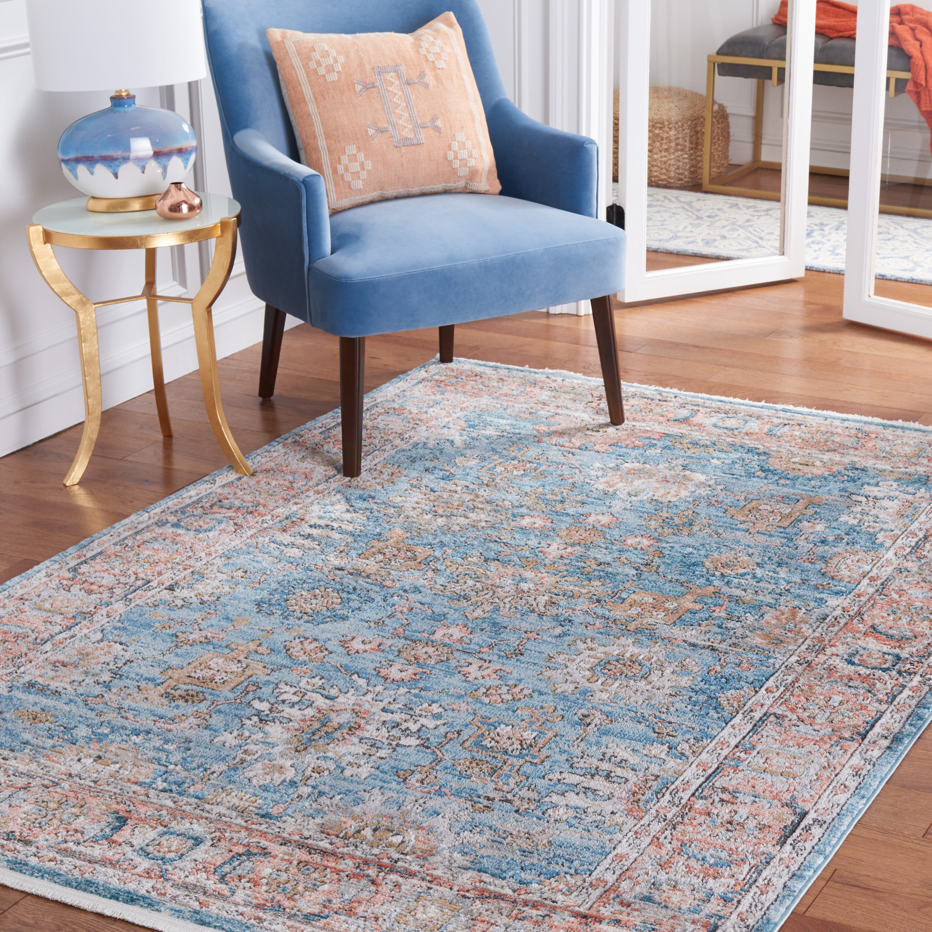 Safavieh Shivan 797M Blue Red 4 x 6 Rectangular Area rug in the Rugs ...