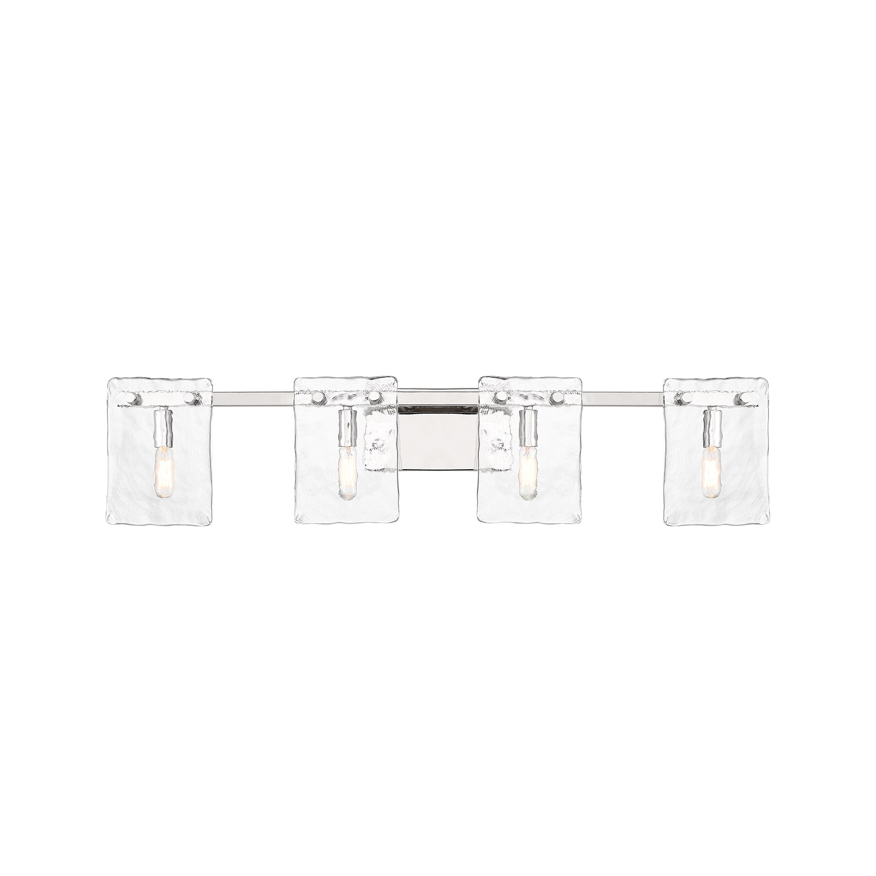 Savoy House 8-8204-4-109 Genry 4-Light Bathroom Vanity Light in Polished Nickel 35-in 4 -Light Polished Chrome Coastal Vanity light