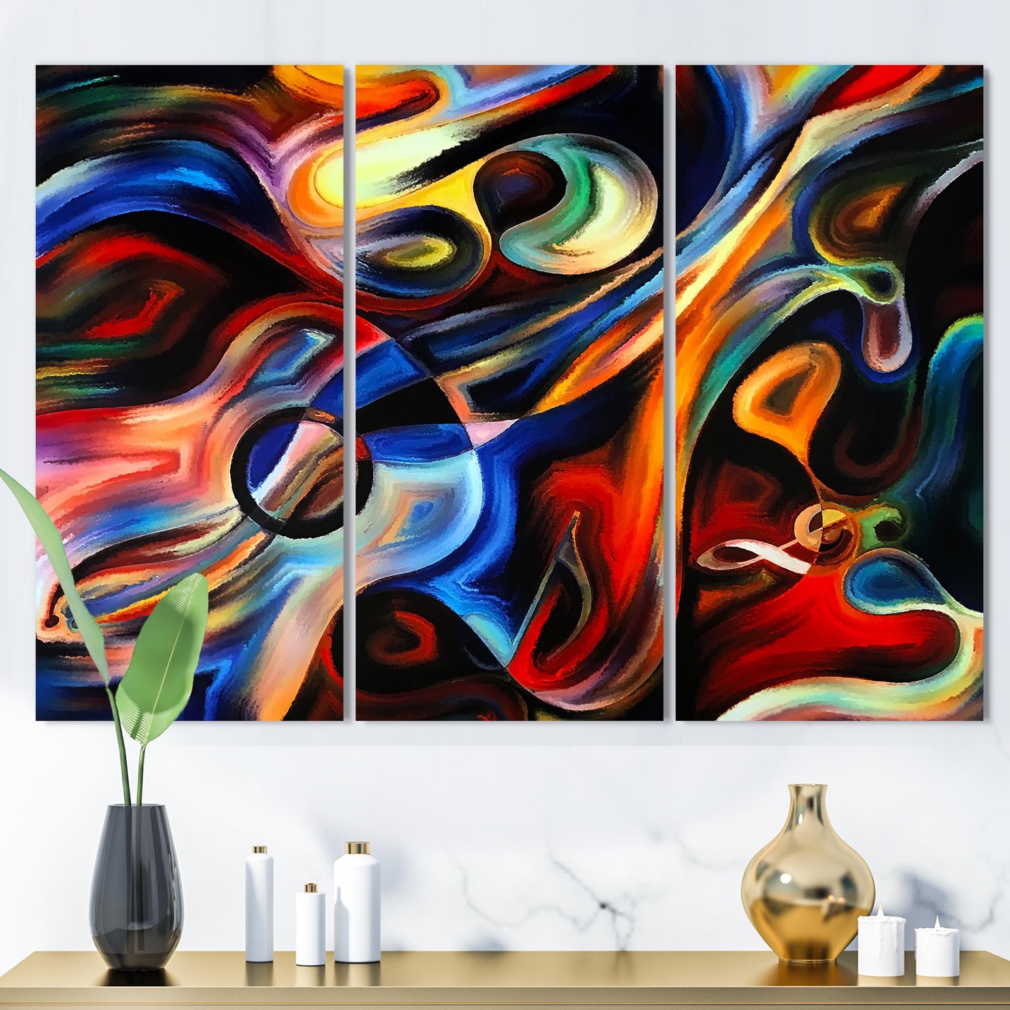 Designart PT6152-3P 28-Inches H x 36-Inches W Modern Canvas Print