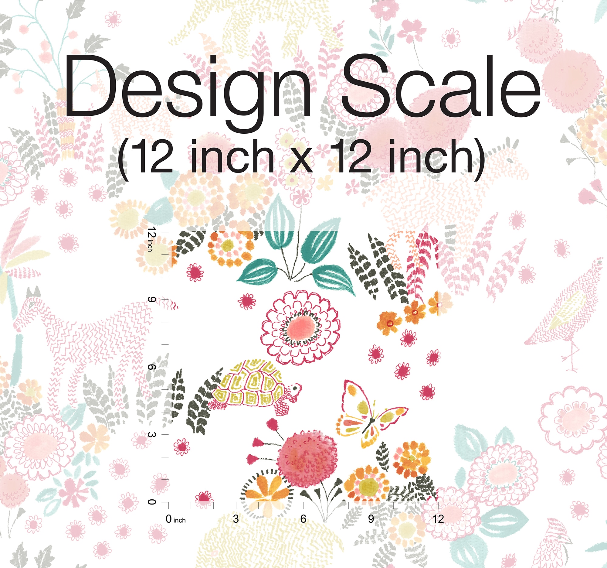 York Wallcoverings PSW1193RL York Premium Peel and Stick Waverly 45-Sq. Feet Orange Non-woven Floral Self-adhesive Peel and Stick Wallpaper