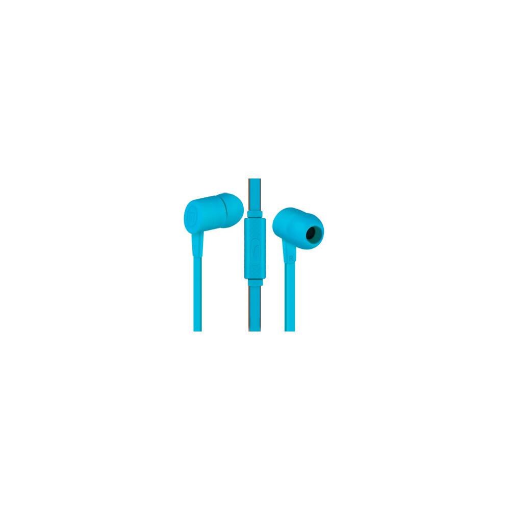 Maxwell XS328074 Maxell 347694 Solid 2 Earphones with Built in Microphone- Azure Blue
