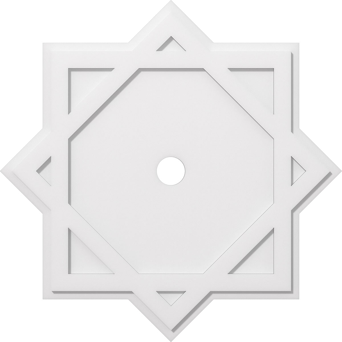 Ekena Millwork CMP36AL-03000 Axel 36-Inches W x 36-Inches L Contemporary White PVC Whole Ceiling Medallion