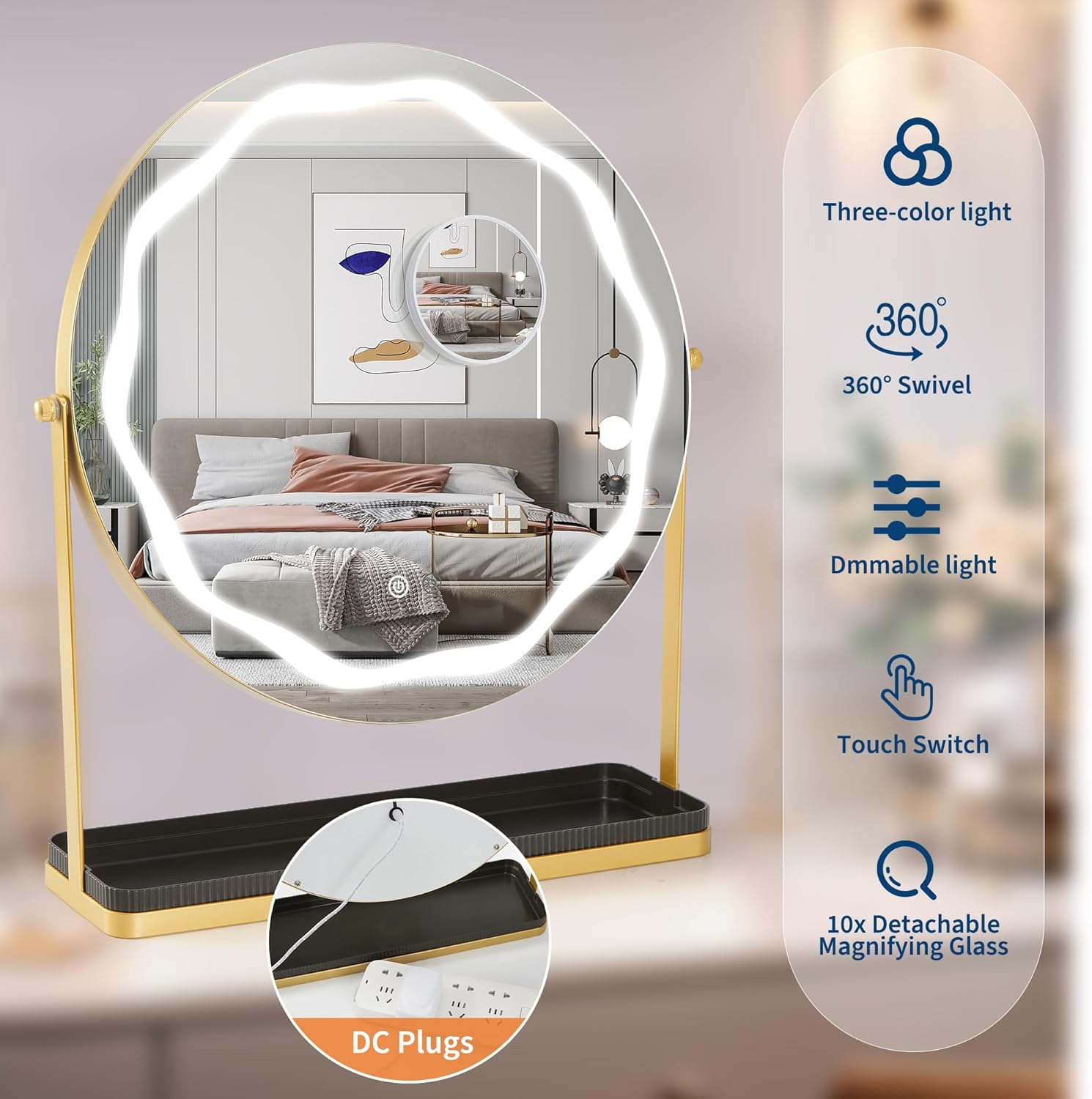 Qeetex CC-77PBC-3334YJPV Makeup-Mirrors - View #5