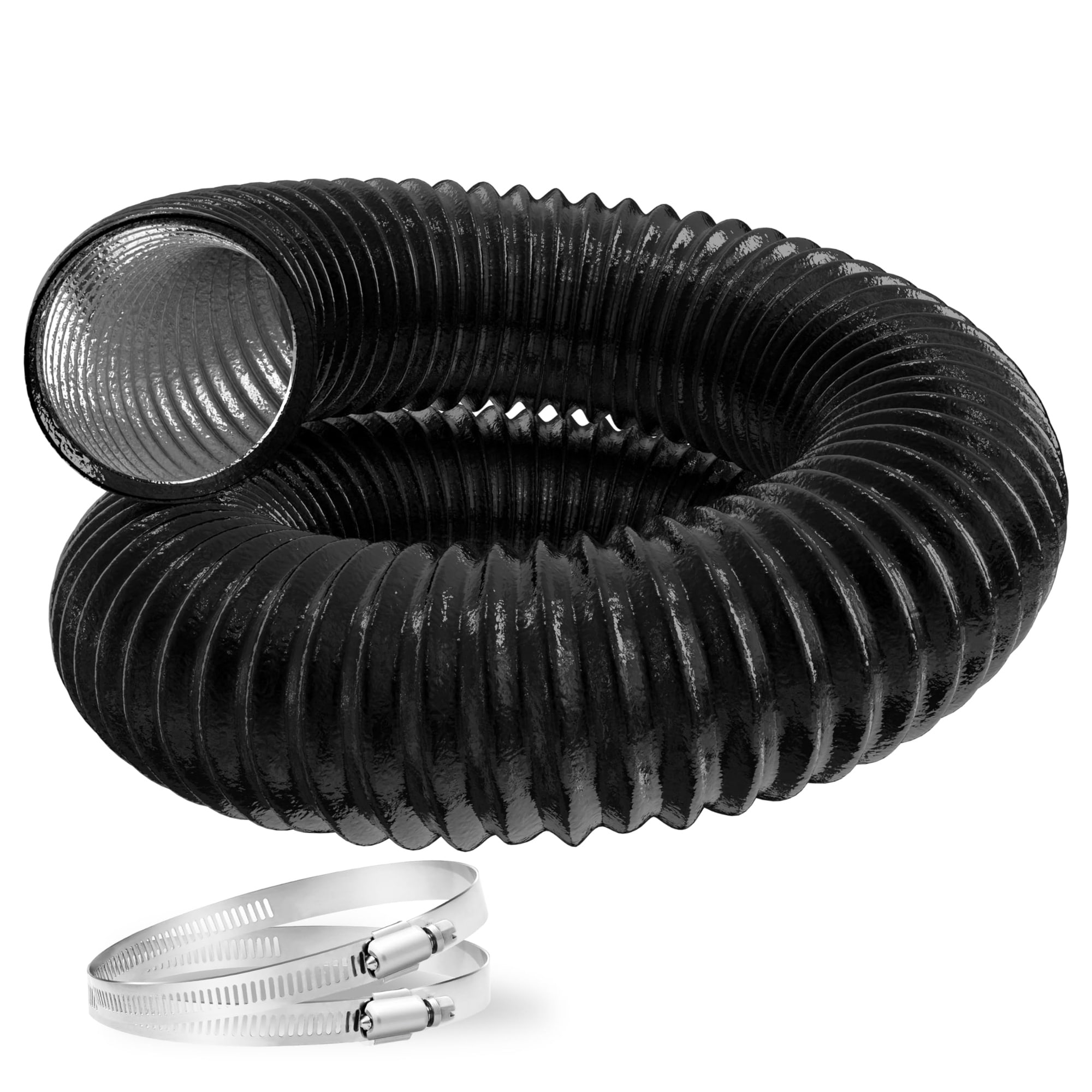 Misopily  Flexible Twelve Inch Aluminum Ducting Dryer Vent Hose Heavy Duty Three Layer Protection Eight Feet Long for Heating Cooling Ventilation