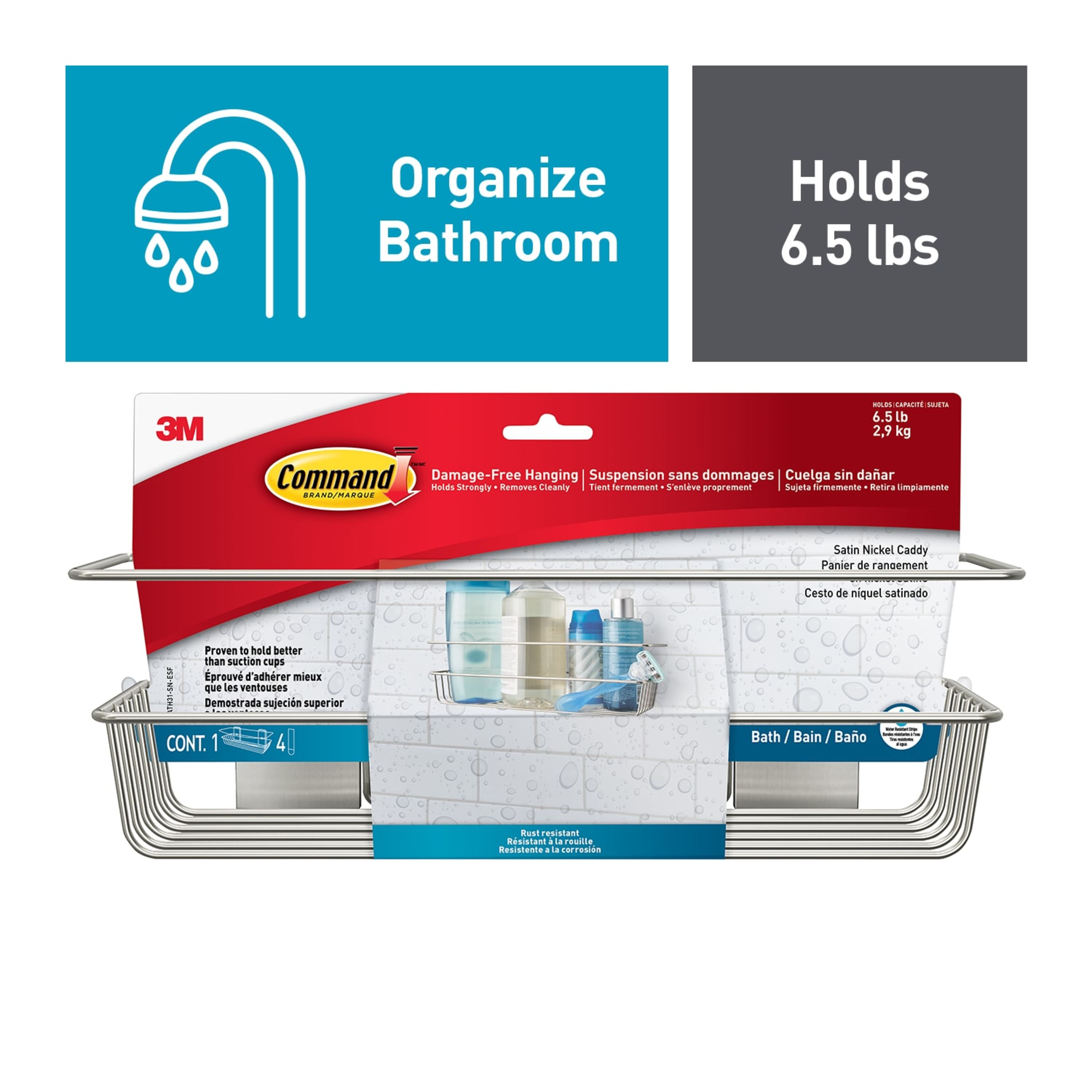 Command BATH31-SN-ESF Hanging-Shower-Caddies - View #11