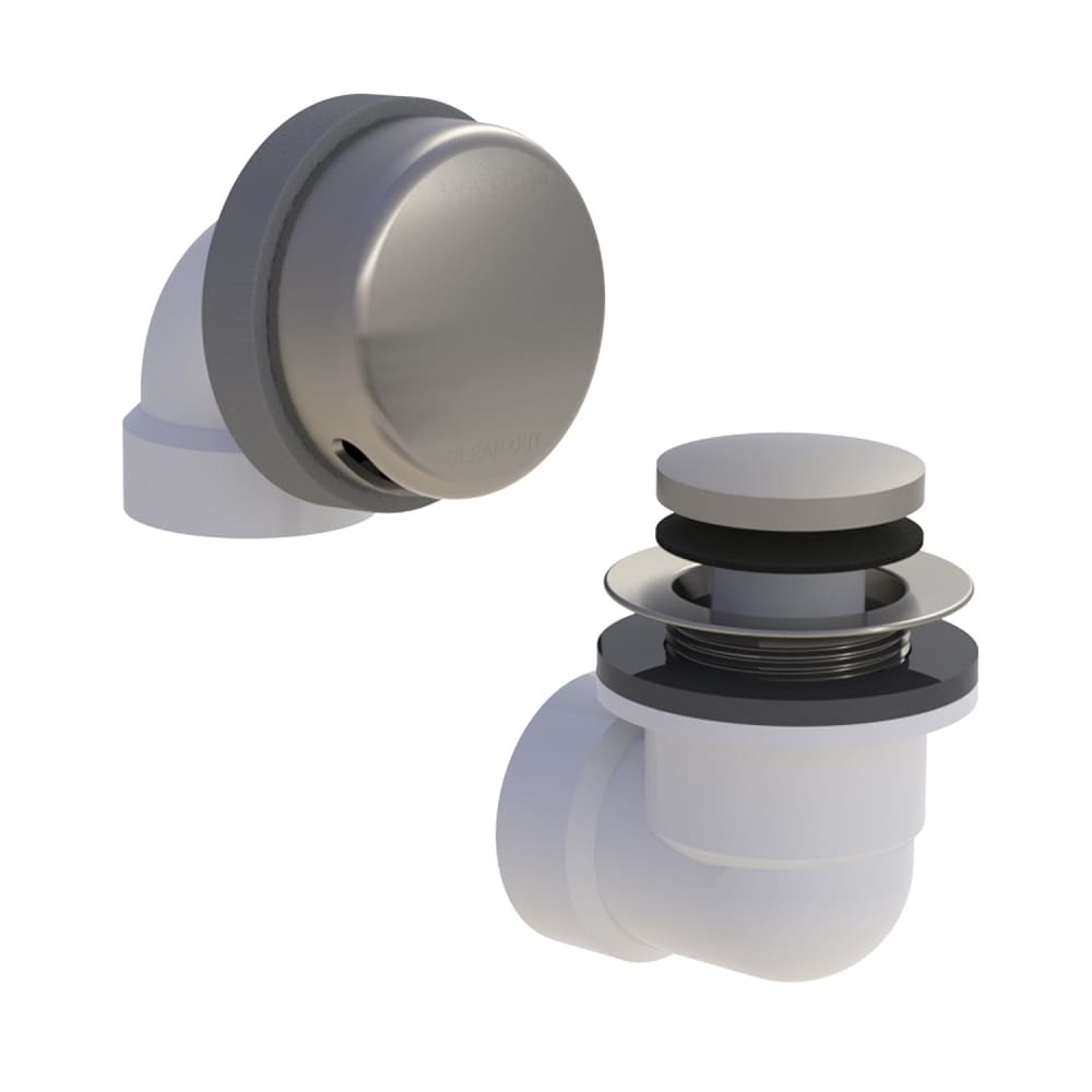 WATCO 901-FA-PVC-BN 1-1/2-in Brushed nickel 901 Brushed nickel Foot lock Drain with PVC