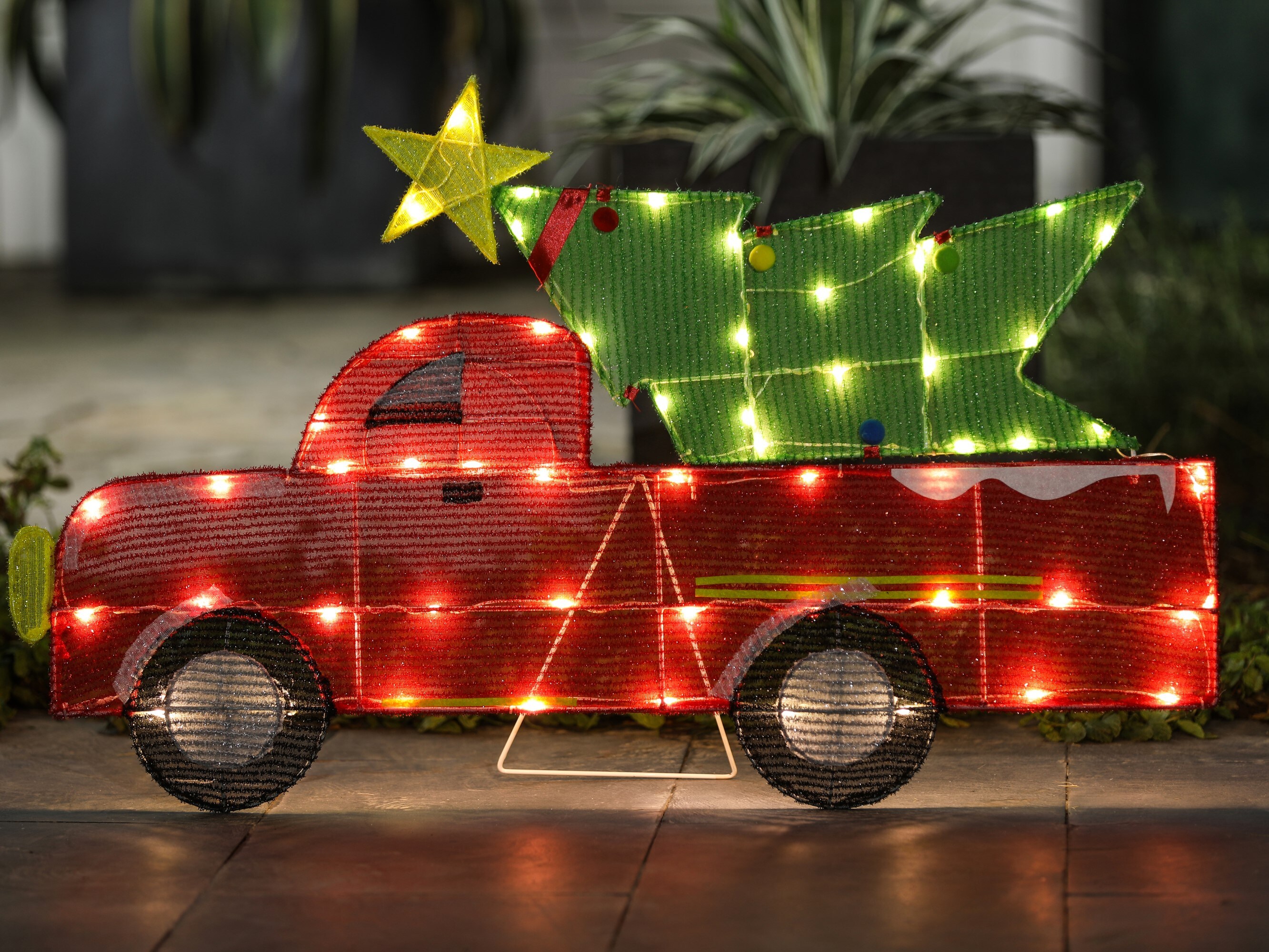 Red truck on sale christmas lights