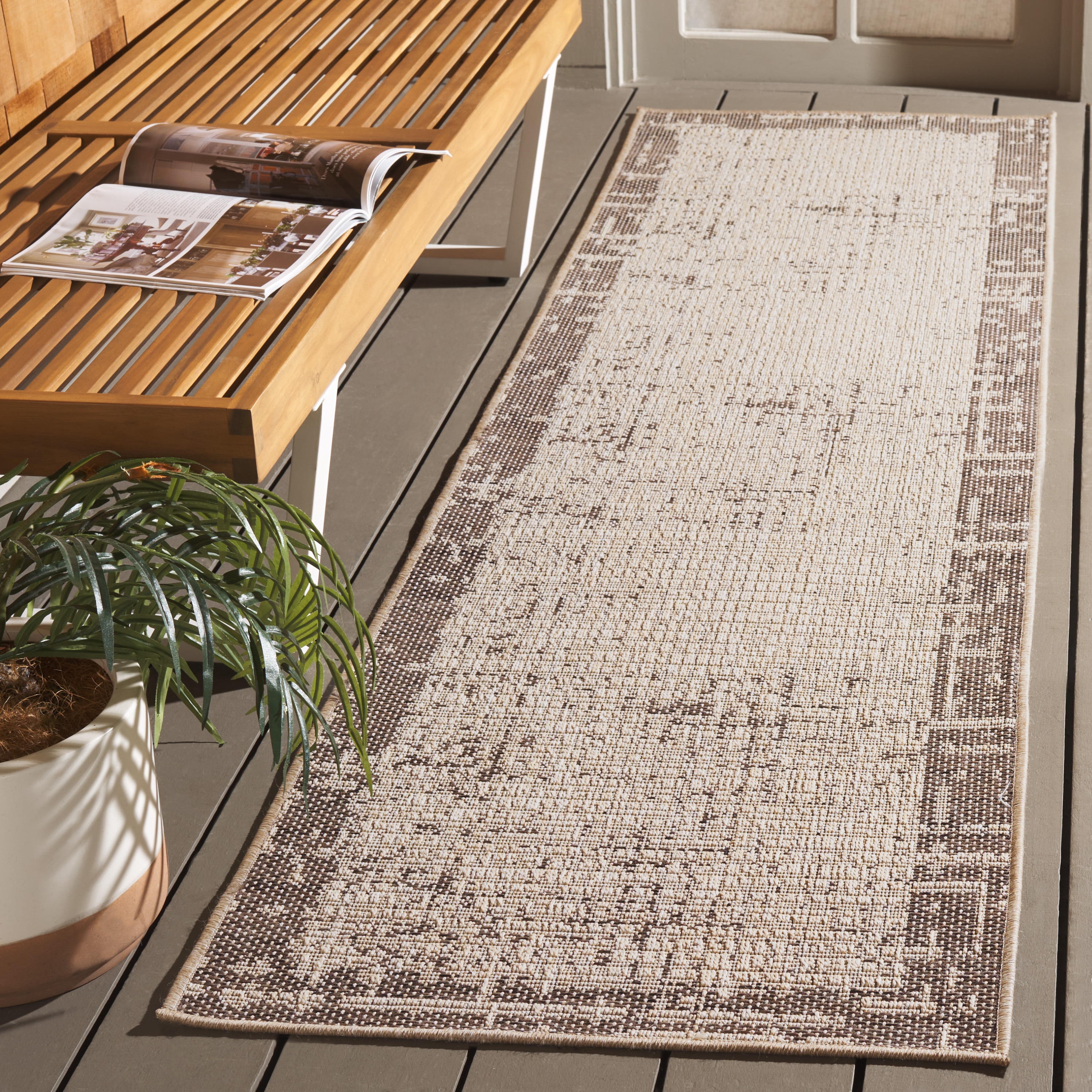 Sisal Performance 102B Beige/Natural 2 x 8 Rectangular Runner rug