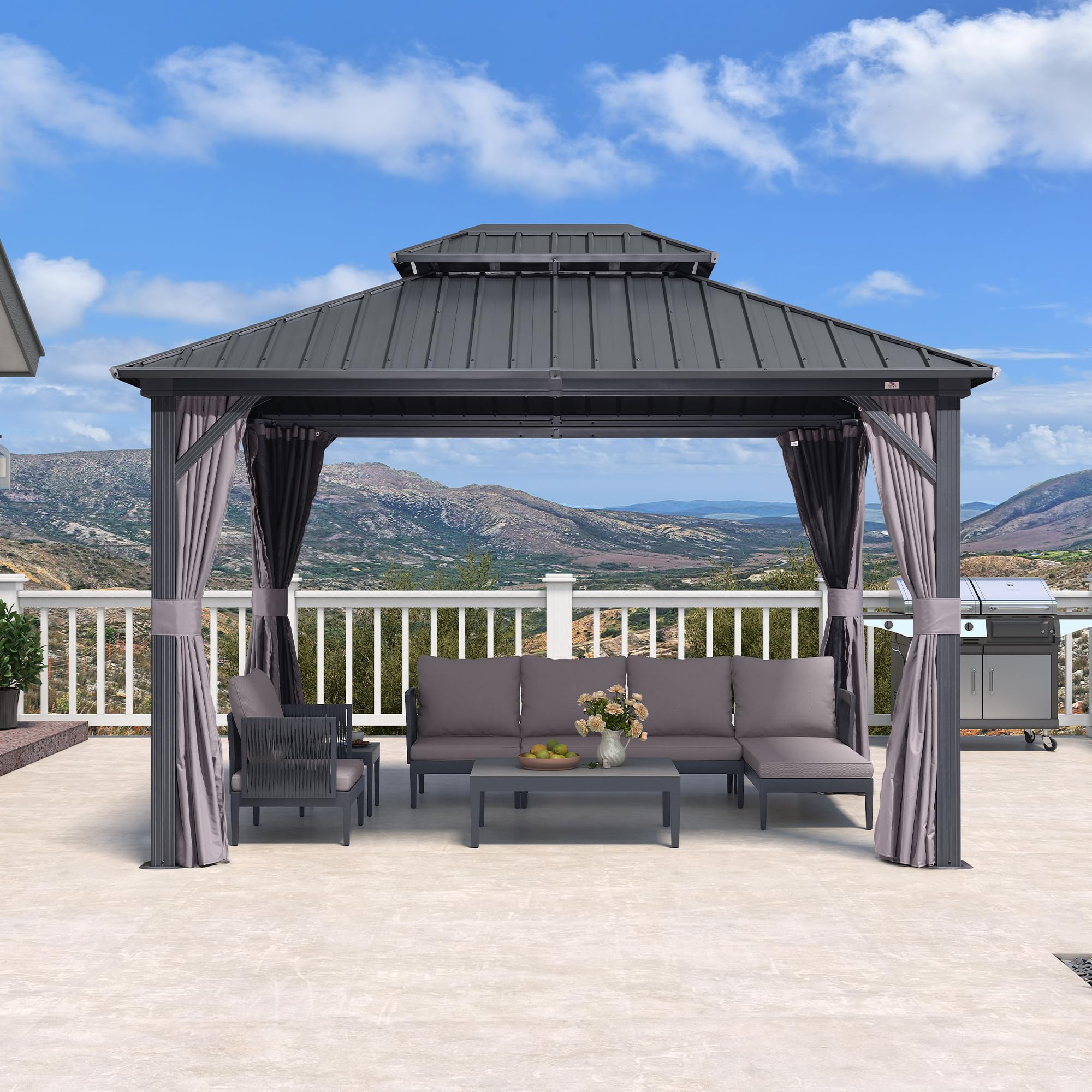 PURPLE LEAF LS04JJG1012 Wood-Resin-Gazebos - View #3