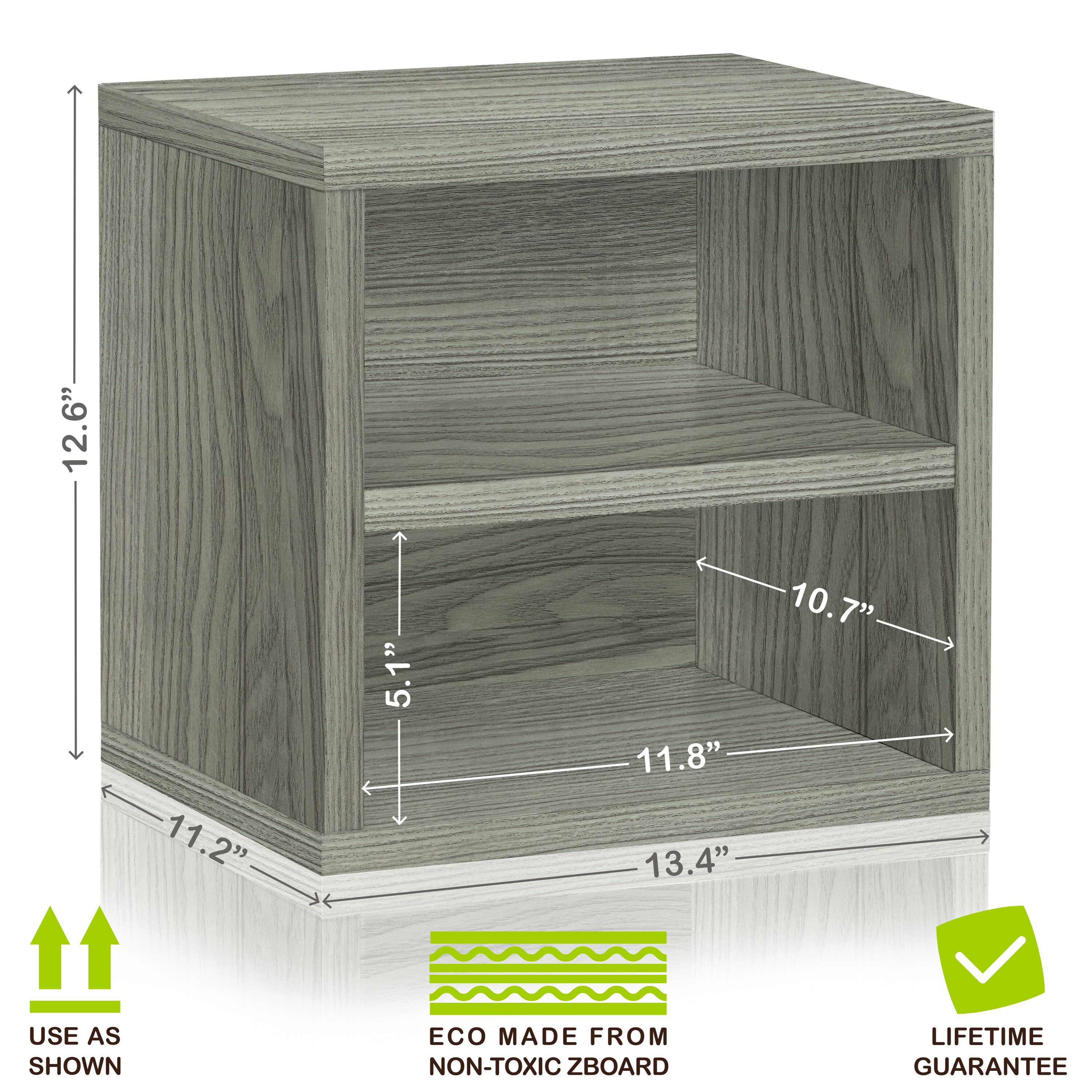 Way Basics C-SCUBE-GY Laminate-Storage-Cubes - View #2
