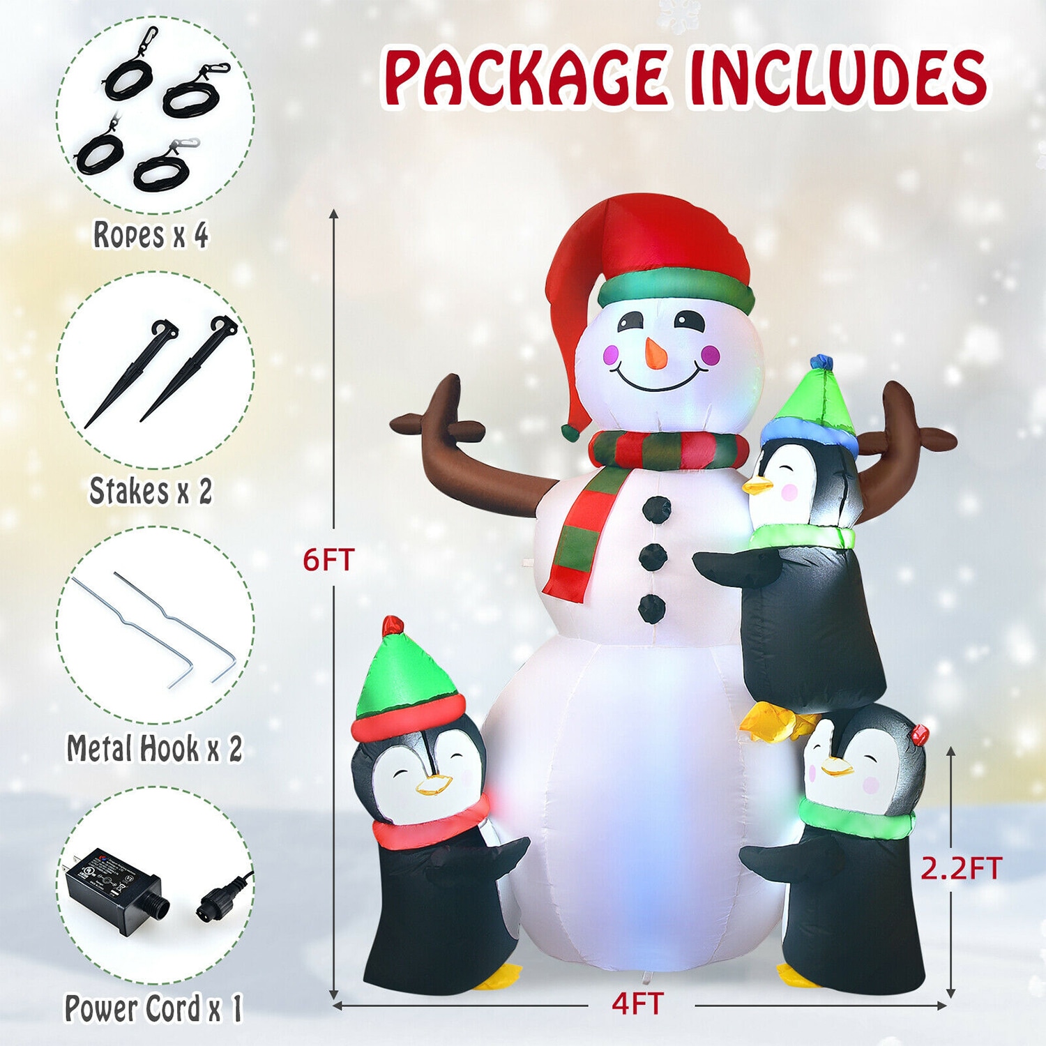 WELLFOR HYG23741US Christmas-Inflatables - View #5