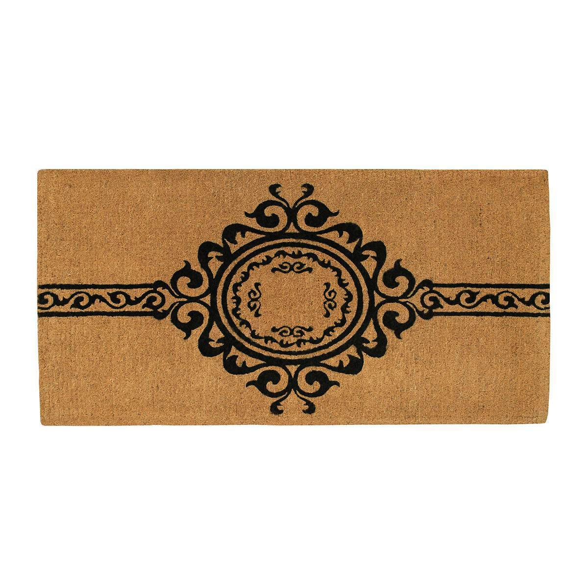 Callowaymills 180071830NP 1-1/2-ft x 2-1/2-ft Multi Coir Rectangular Indoor or outdoor Decorative Door mat