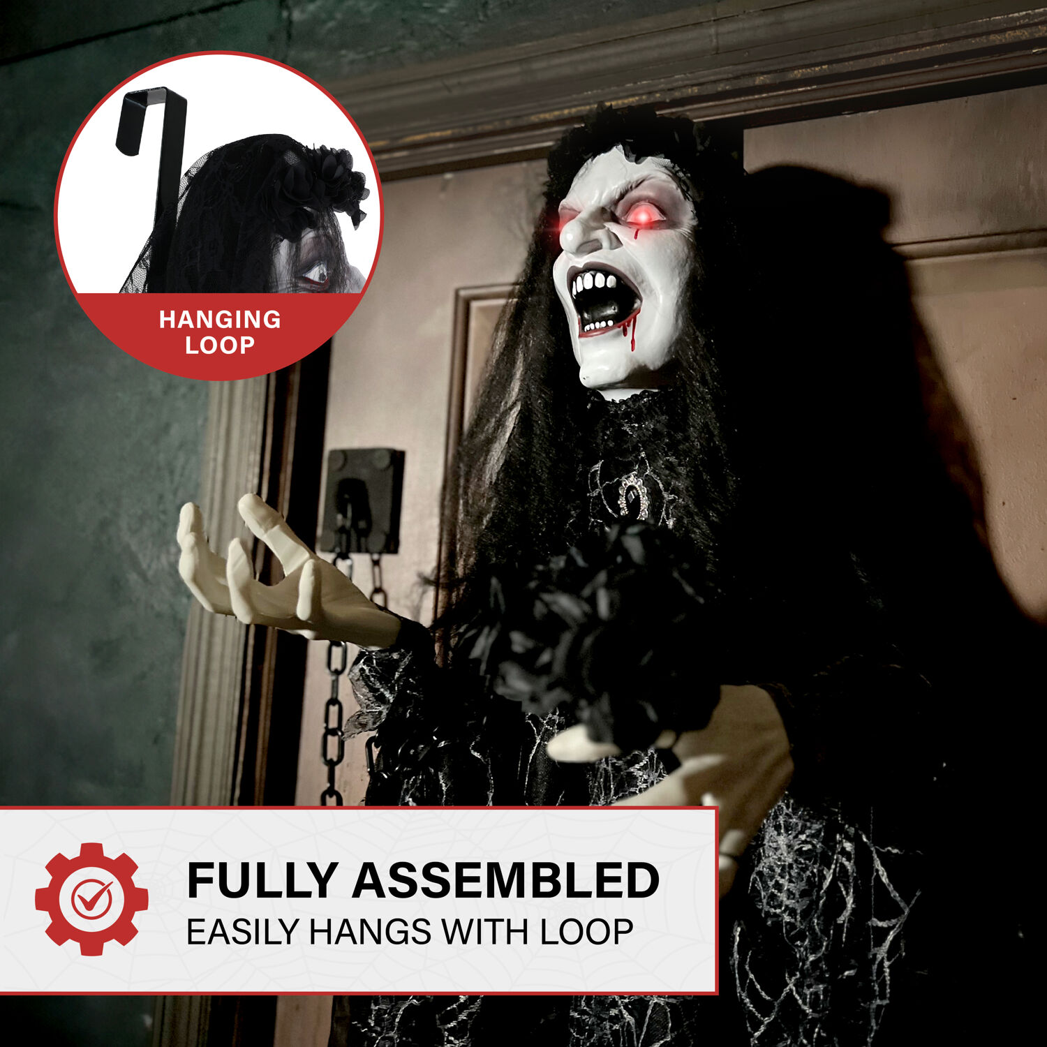 Haunted Hill Farm HHLADY-12HLSA Halloween-Animatronics - View #7