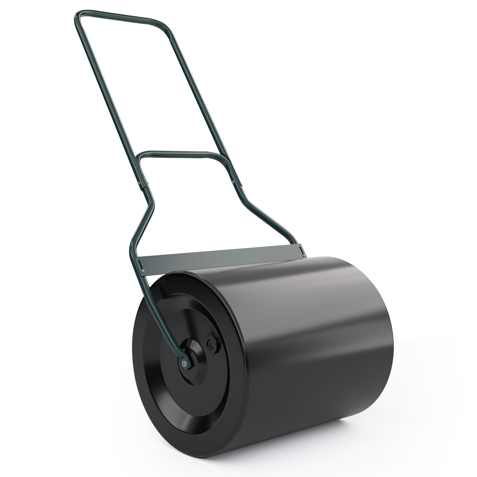 Slickblue - Steel Push Tow Lawn Roller 16 Gallon with Rounded Drum 20 x 50 for Yard and Garden