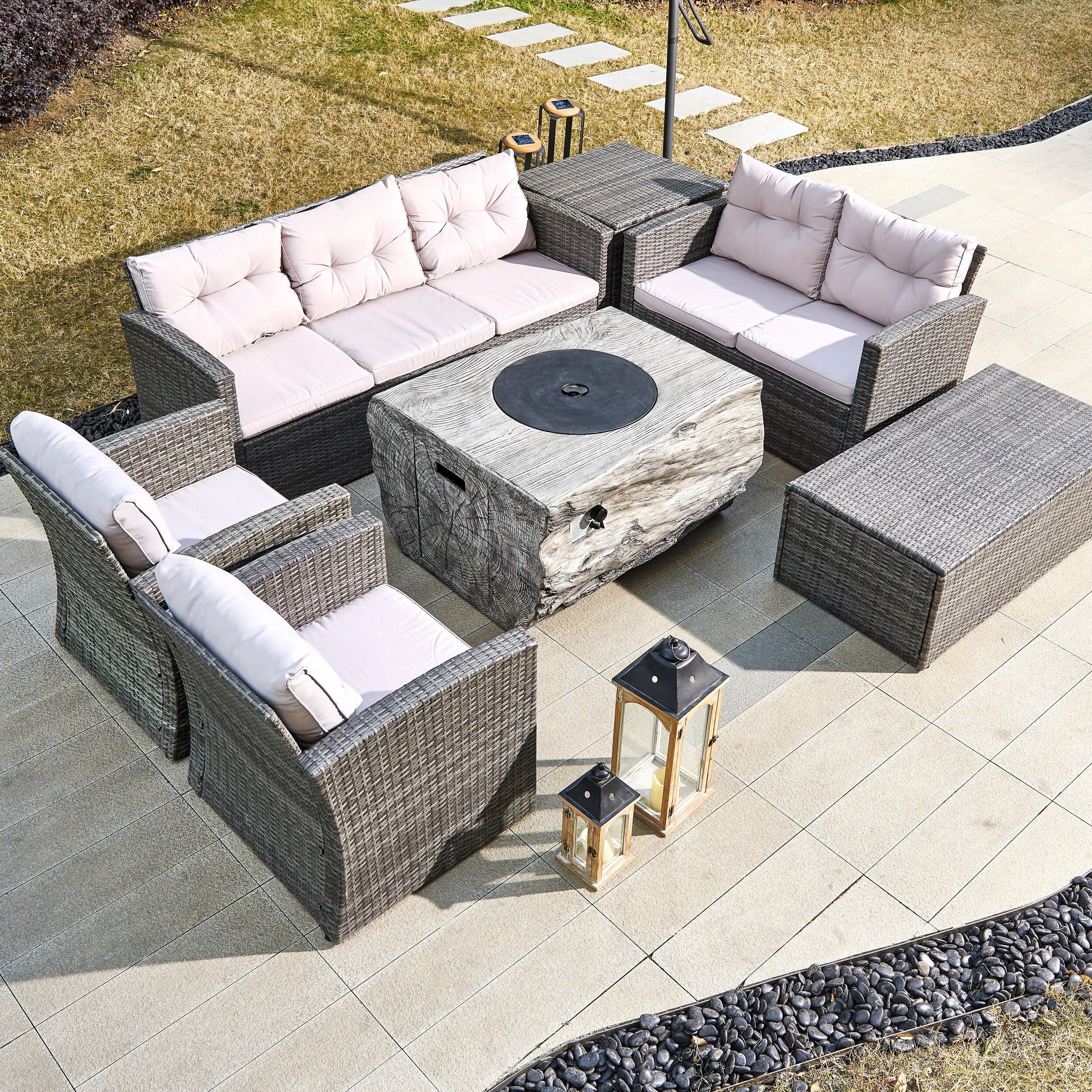 Moda Furnishings MD-1503-2170-G Patio-Conversation-Sets - View #4