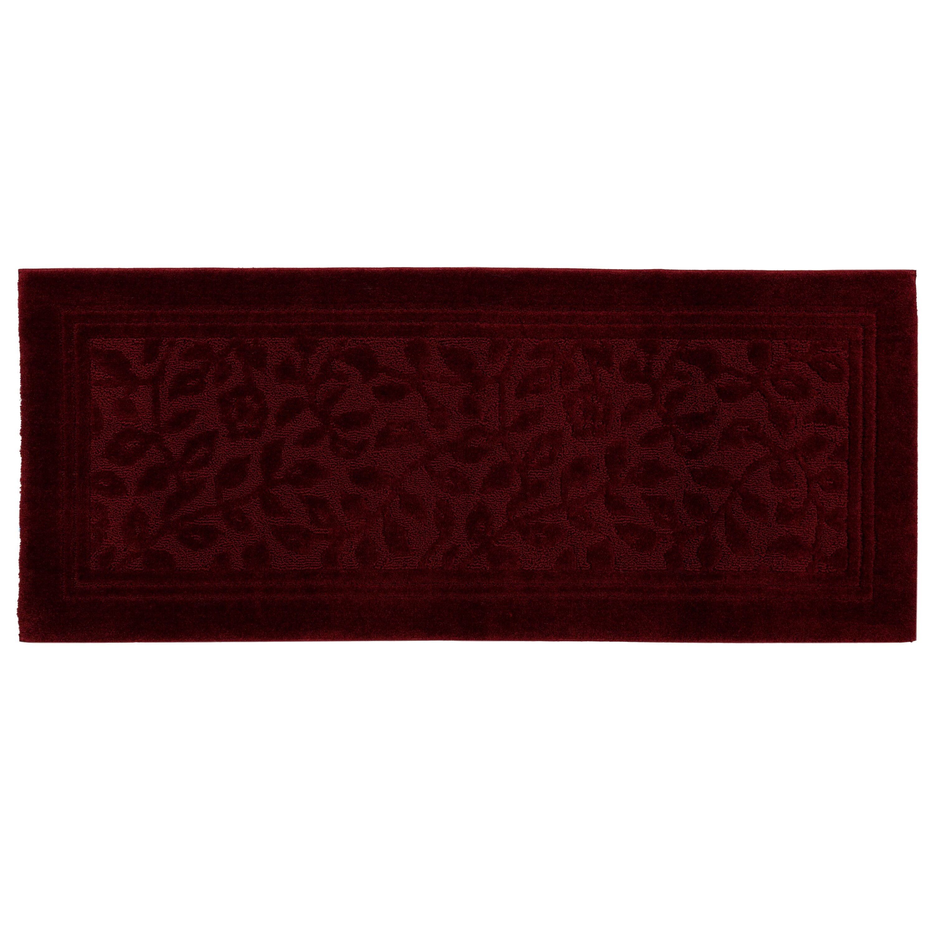 Bath Rugs for Bathroom Non Slip, Microfiber Washable Claret Large Bathroom  Mat