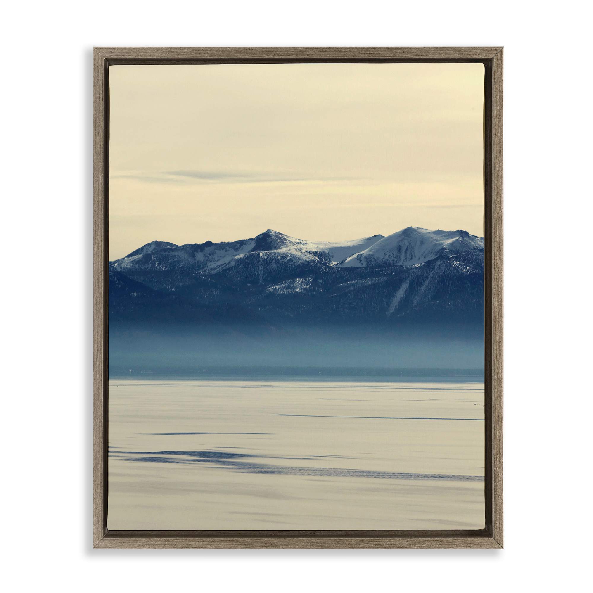 Stupell Industries BU-140-FFE-24X30 North Shore Landscape Brown Framed Floater Canvas Wall Art By Gemma Bardot 25 x 31
