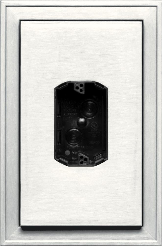 Builders Edge 130110020123 8.125-in x 12-in White Vinyl Electrical Mounting Block