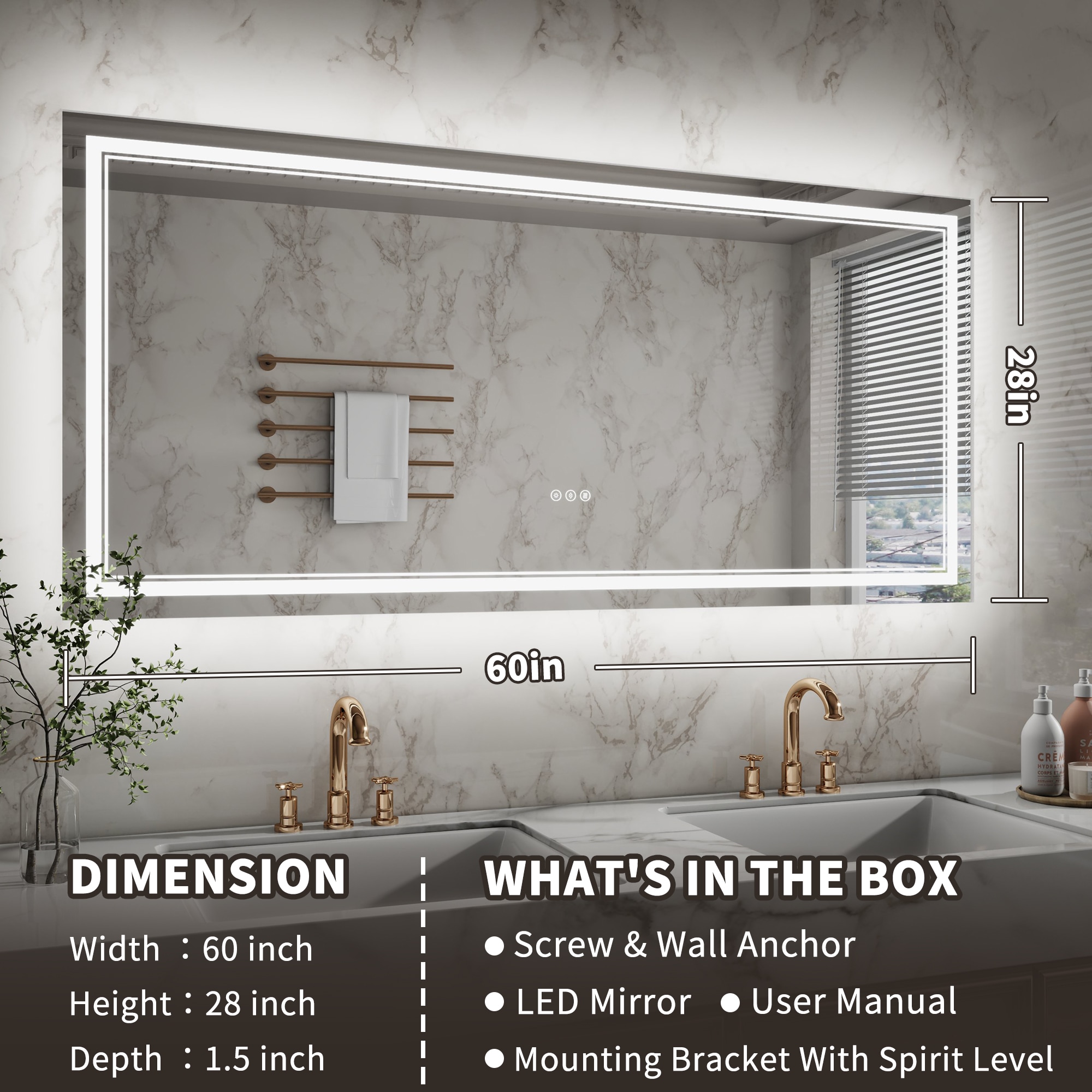 ExBrite TFBM2860 Framed-Bath-Mirrors - View #2