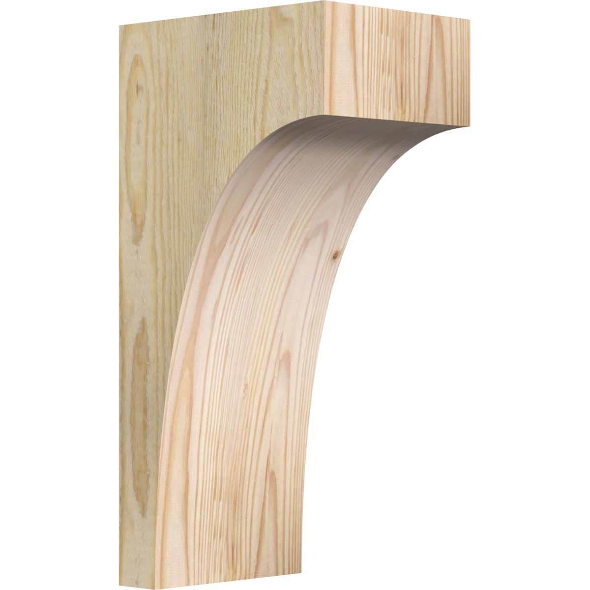 Ekena Millwork COR06X08X16HUN00RDF 6-in x 8-in x 16-in Huntington Unfinished Douglas fir Wood Paintable/Stainable Corbel