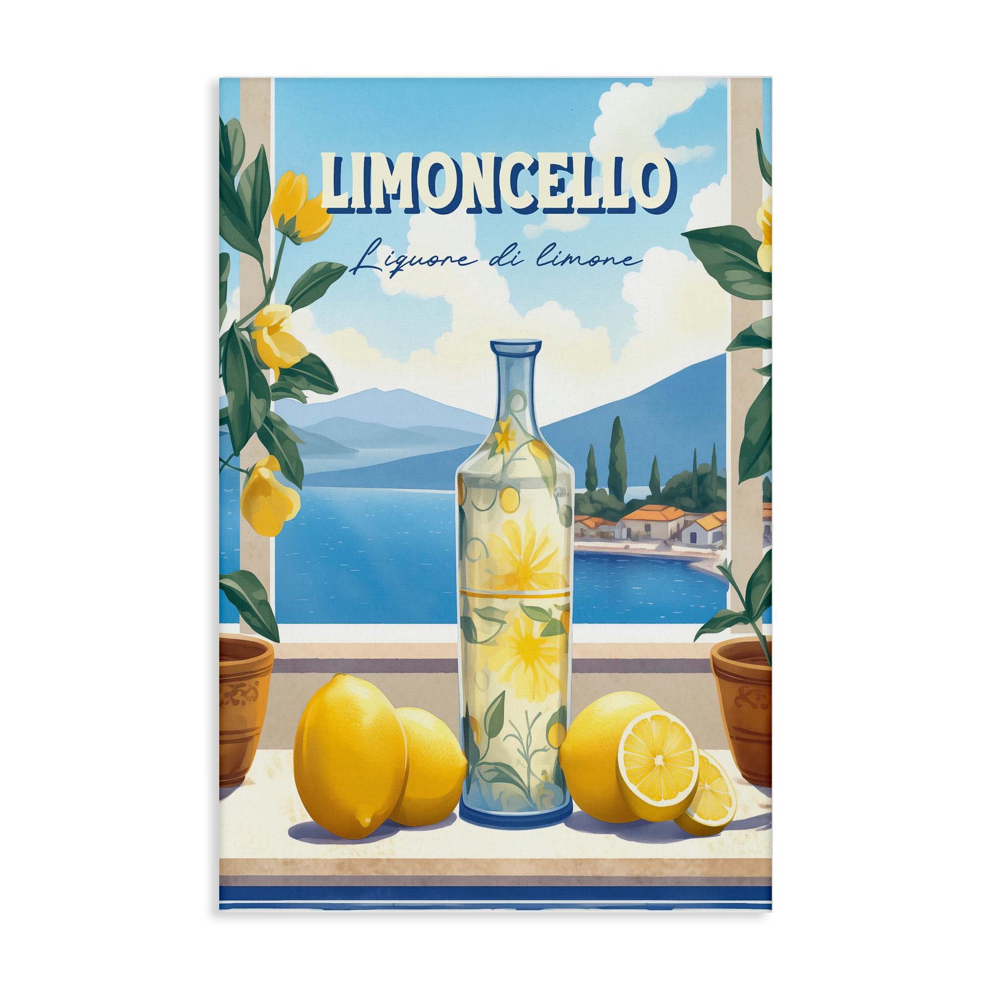 Stupell Industries BT-219-CN-24X36 Limoncello Coastal View Canvas Wall Art By Andreas Magnusson 24 x 36