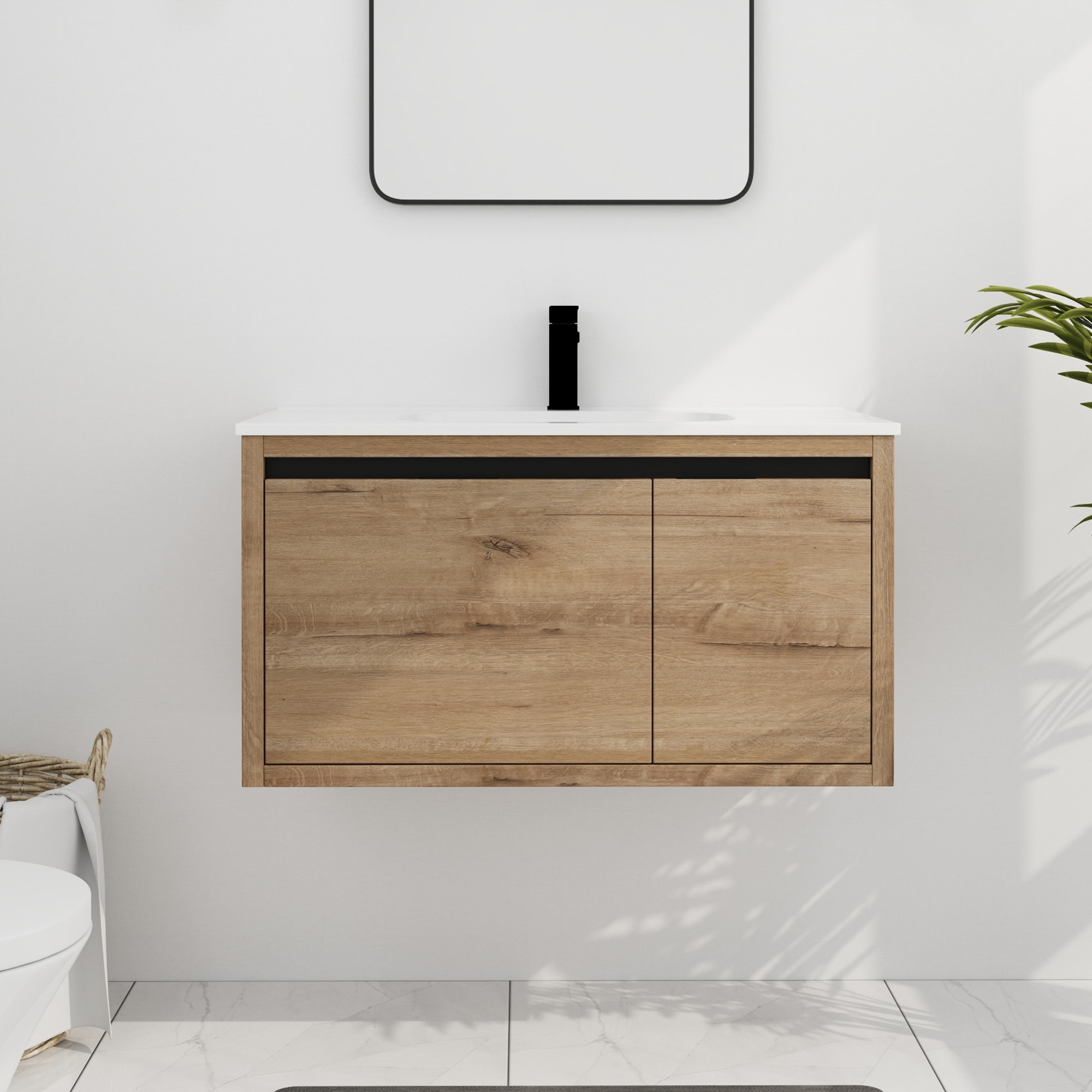 Lowes floating bathroom vanity discount