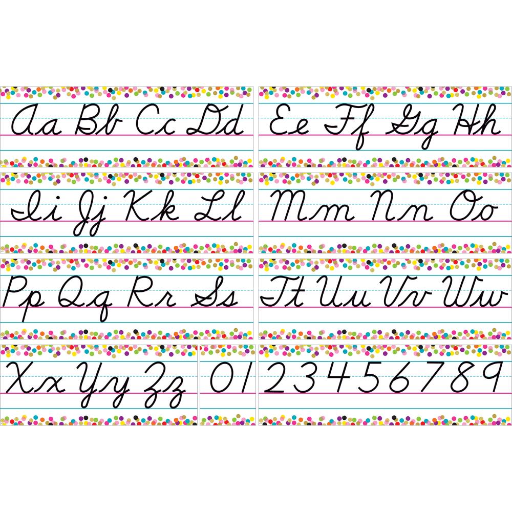 Teacher Created Resources TCR8764 Colorful Vibes Cursive Writing Bulletin Board Set