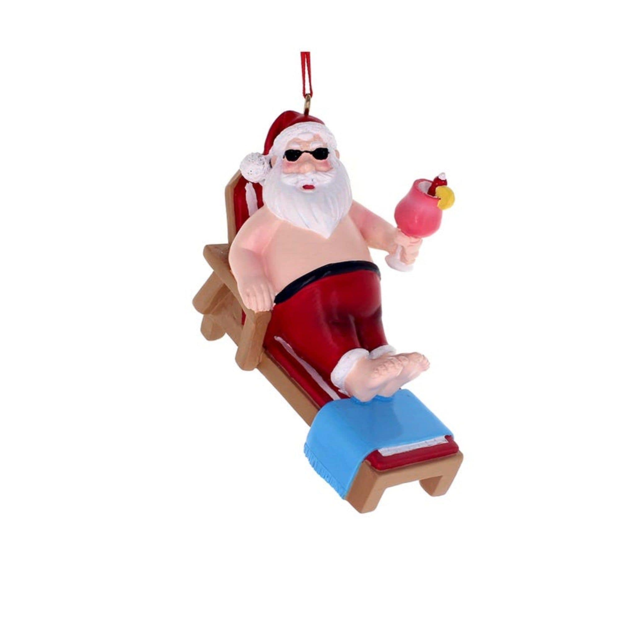Kurt S. Adler 086131501005 Kurt Adler Resin Ornament for Christmas Tree - Lounge Chair Santa