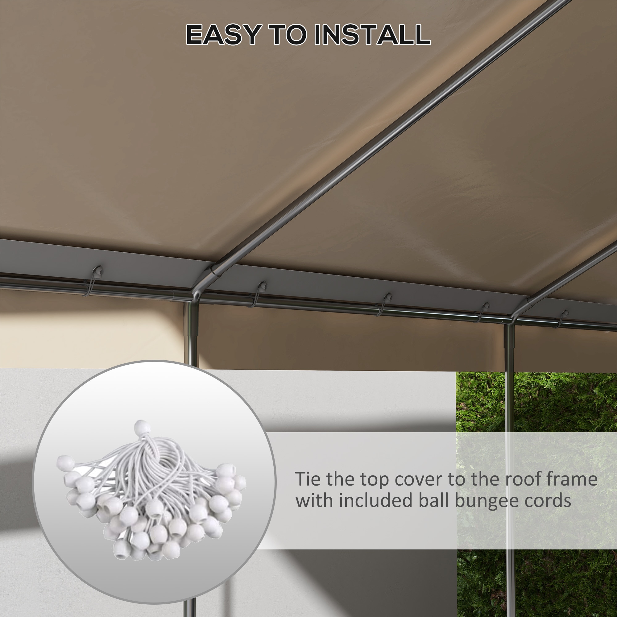 Outsunny 84C-447V00BG Carport-Covers - View #5