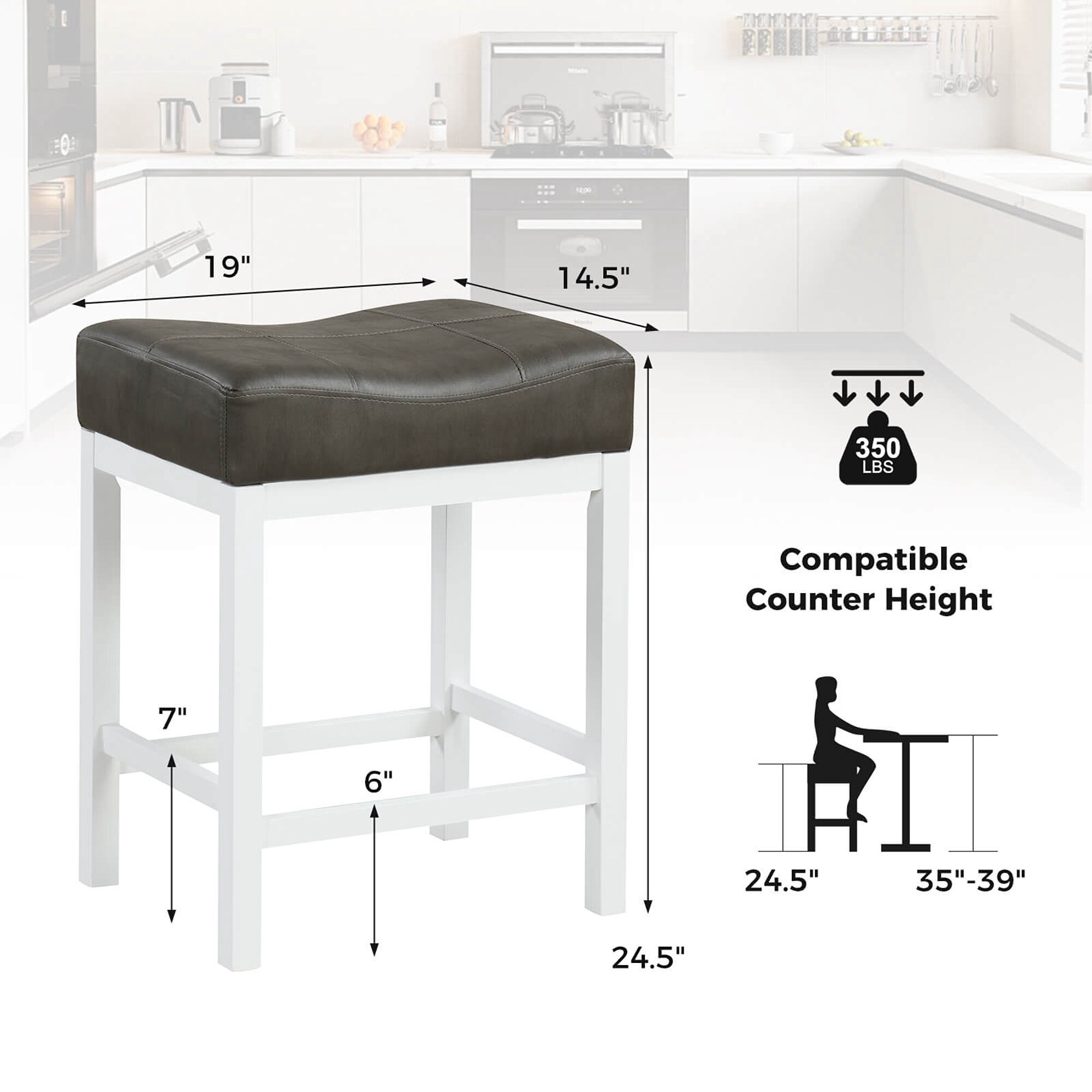 Costway HCST02972 stools - View #2