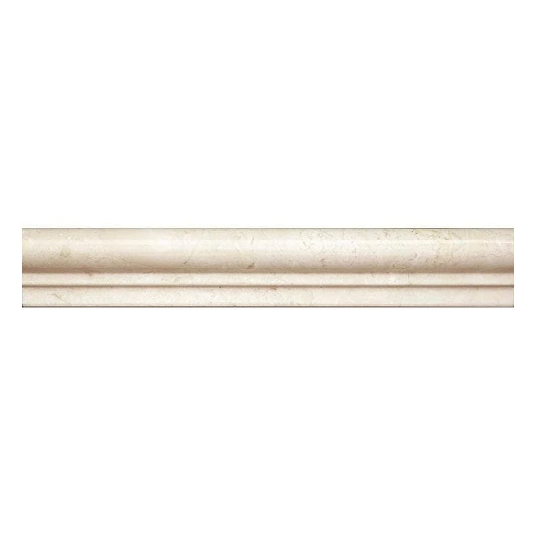 Apollo Tile APLMCR882PA Beige 2-in x 12-in Polished Marble Chair rail Tile ( 1.667-sq ft / Carton ) 10 -Pack