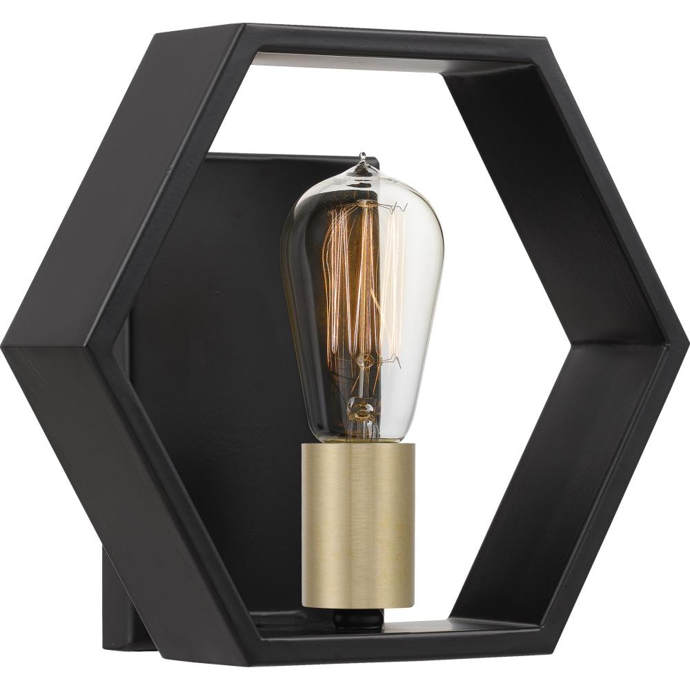 Origin 21 Serrett 5.8-in W 1-Light Brushed Gold Industrial Wall Sconce in  the Wall Sconces department at