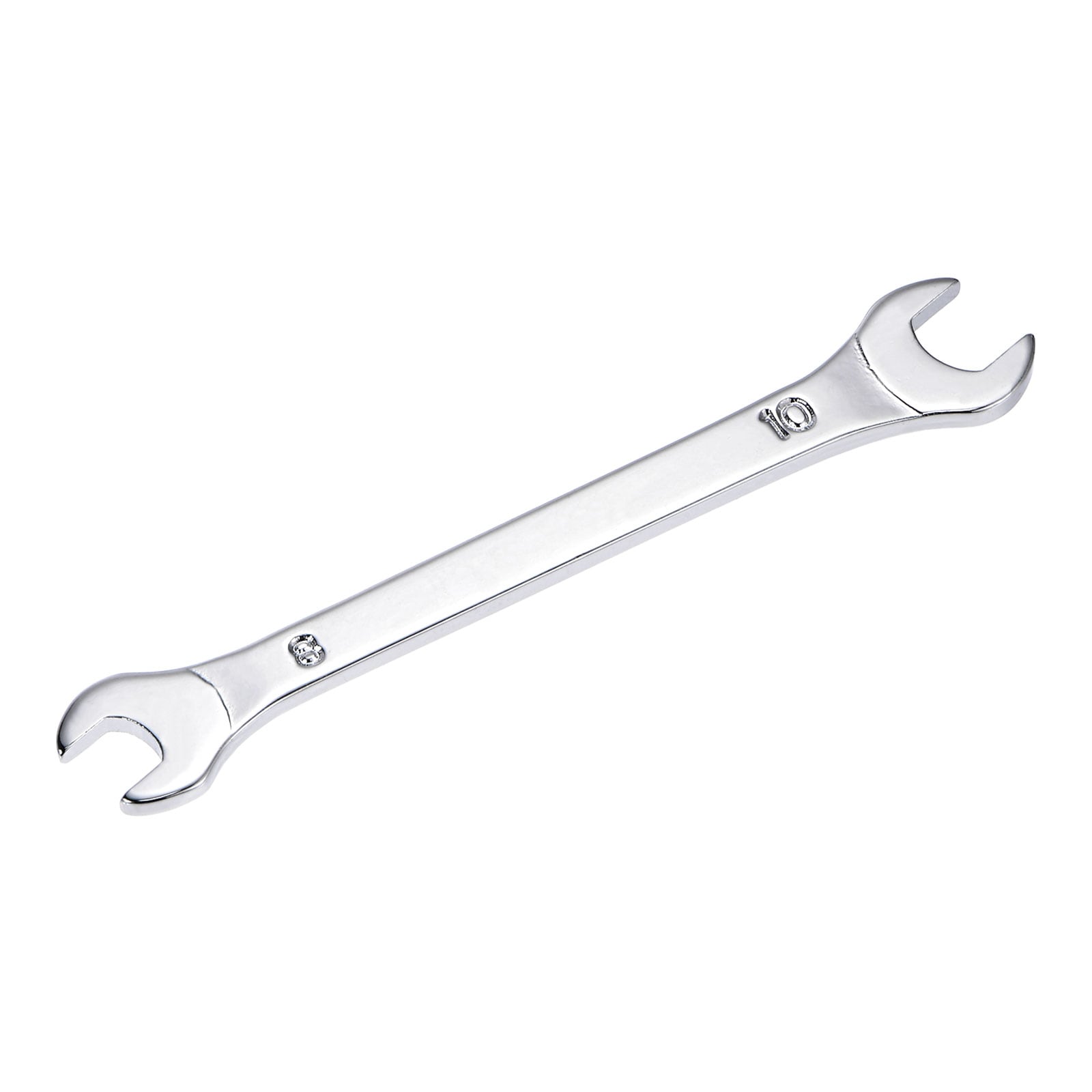 Unique Bargains Thin Open End Wrench 8mm x 10mm Metric Mirror-Chrome Plated High Carbon Steel for Household Maintenance and General Repairs #S26030900UX0792