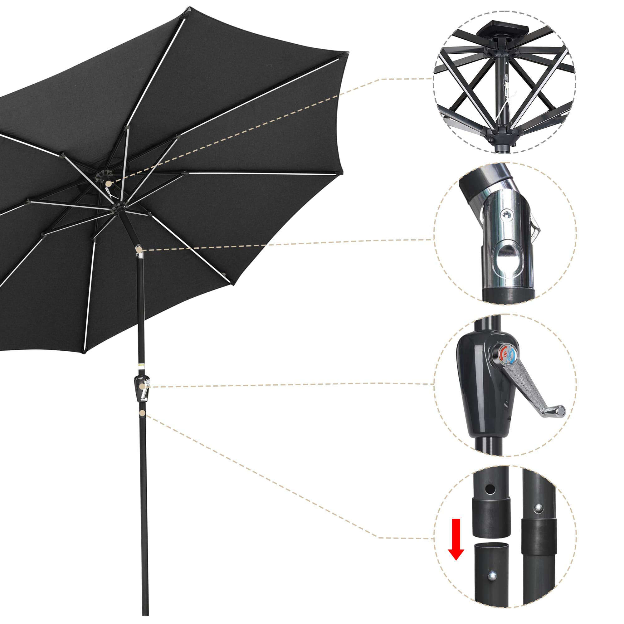 Yescom 07UMB032-10ALL-06-LO Umbrellas-2 - View #4