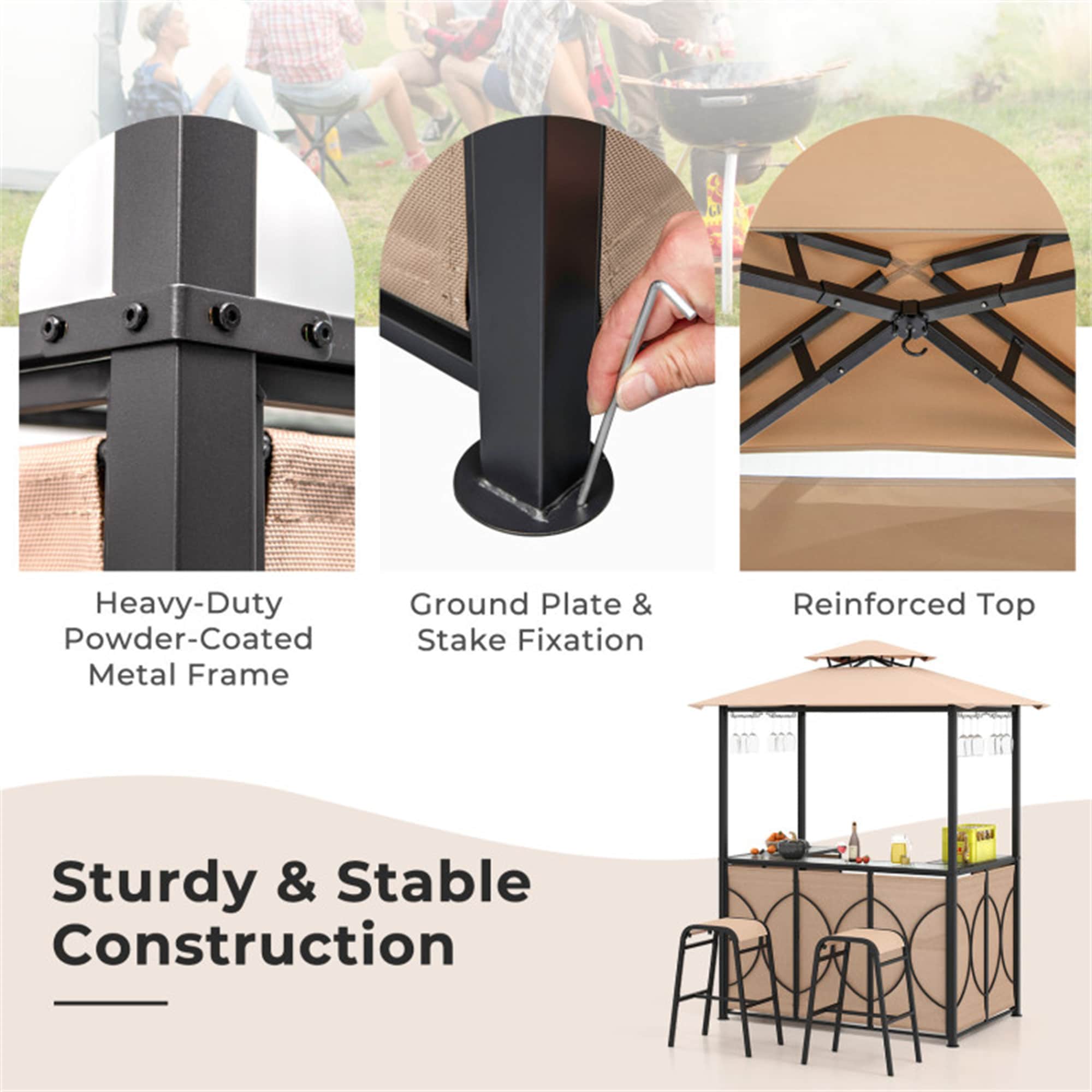 BABOOM BOM-1864CF+-CO Wood-Resin-Gazebos - View #6