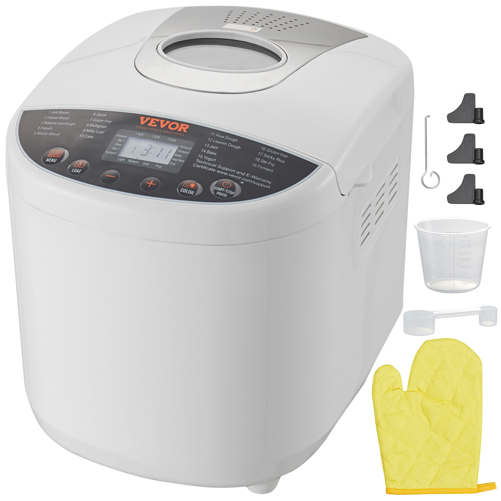 VEVOR MBJSL2LB700WOF3YAV1 White Bread Maker (Bakes up to 2-lb loaf)