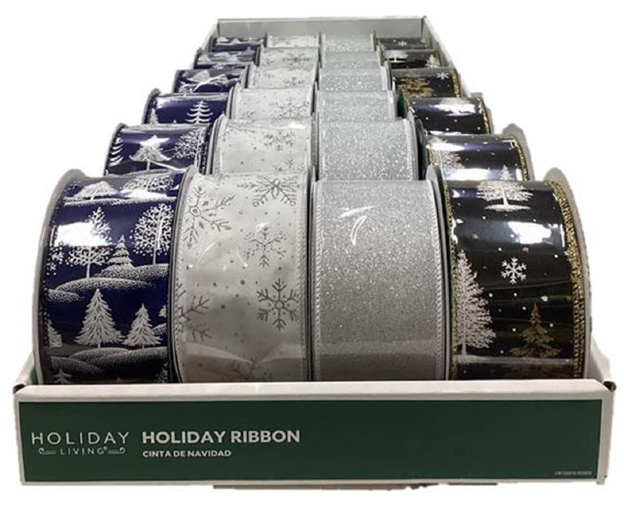 Holiday Living 4501P24TR06LO 8.01-ft L x 2.5-in W Multi Ribbon