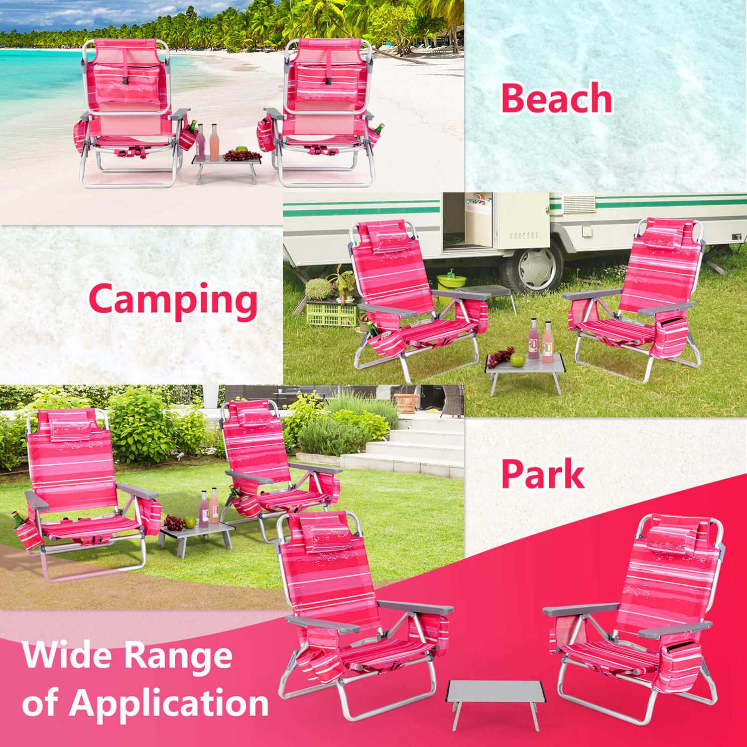 Costway HCST05171 Beach-Camping-Chairs - View #9