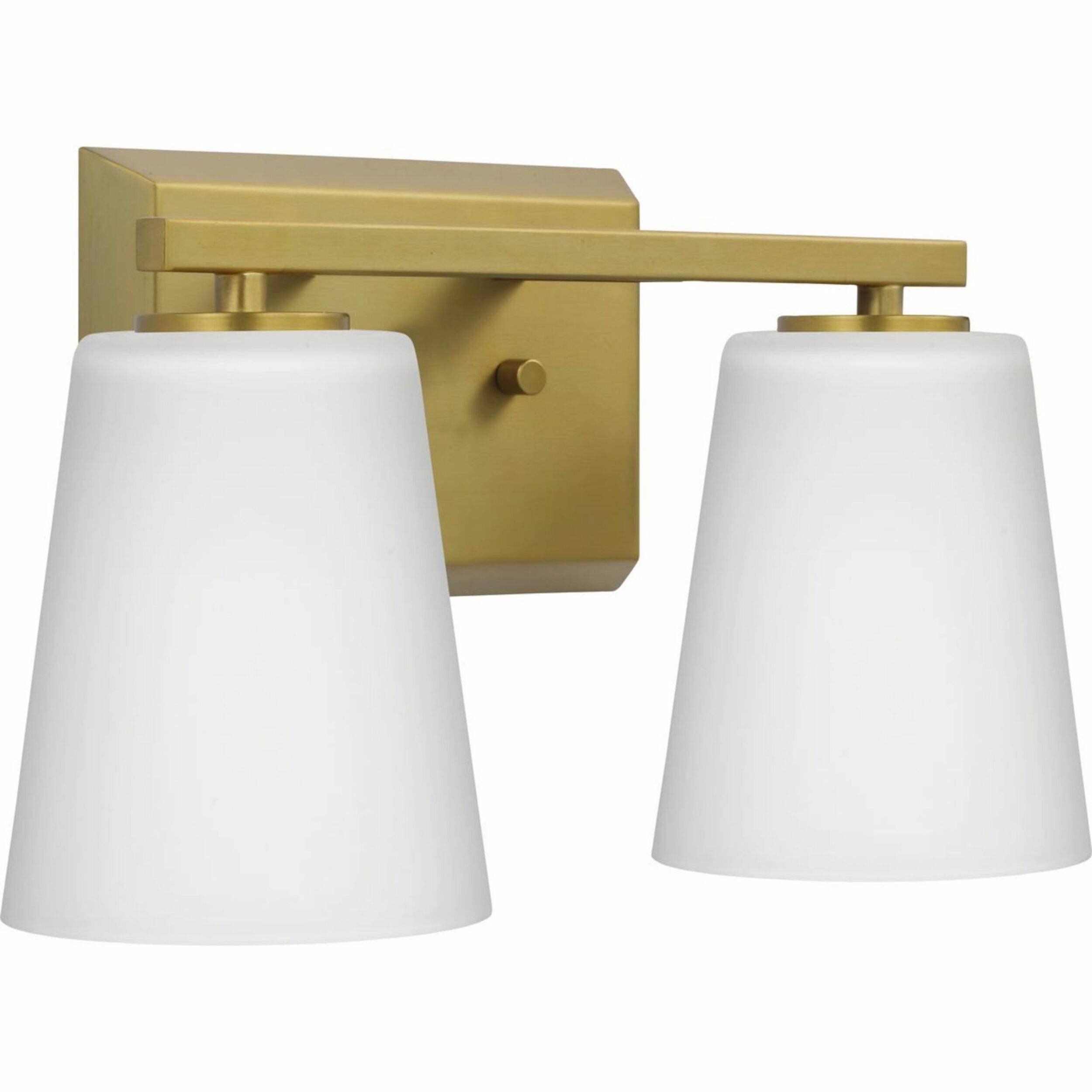 Progress Lighting P300462-191 Vertex 12.87-in 2 -Light Brushed Gold Modern/contemporary Vanity light