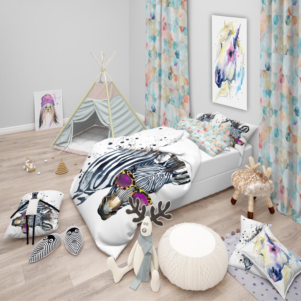 Designart BED13462-T 3 -Piece Gray Twin Duvet cover Set