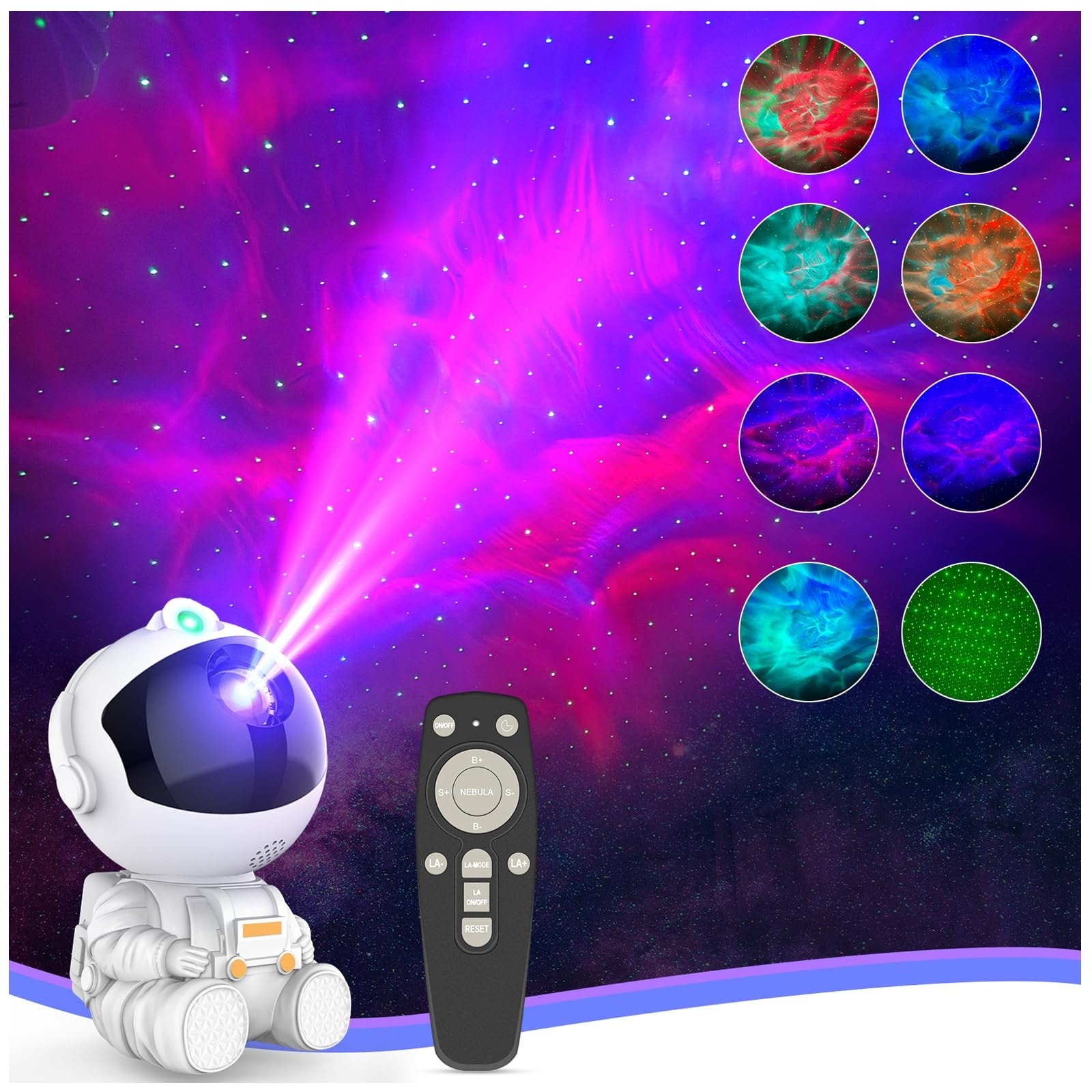 Oyezvary  Astronaut Galaxy Projector for Bedroom Decor Star Night Light Projector with Remote Control 400 Nebula Effects for Kids and Adults Room