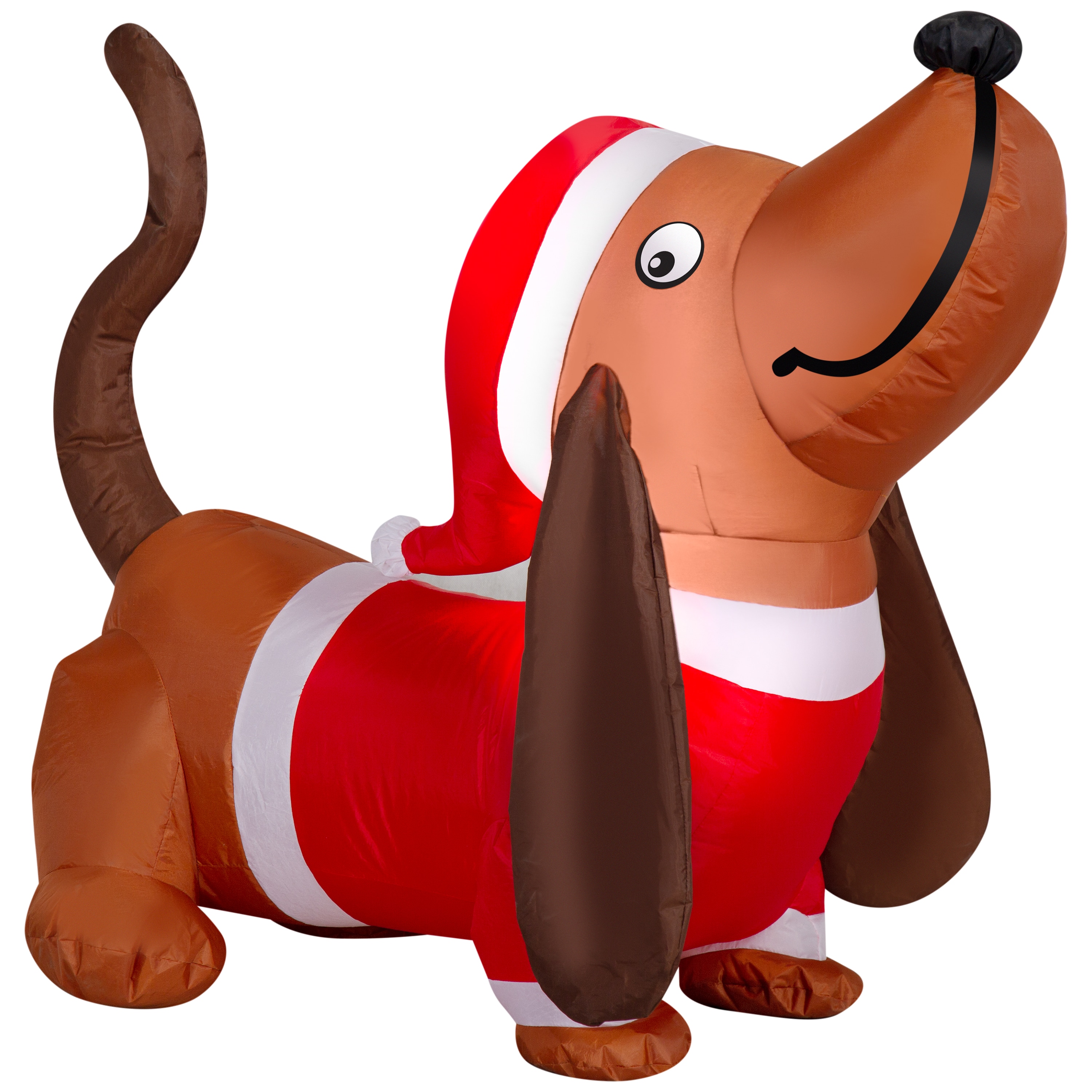 6ft Long Haired Hound hot Dog Airblown Christmas Inflatable